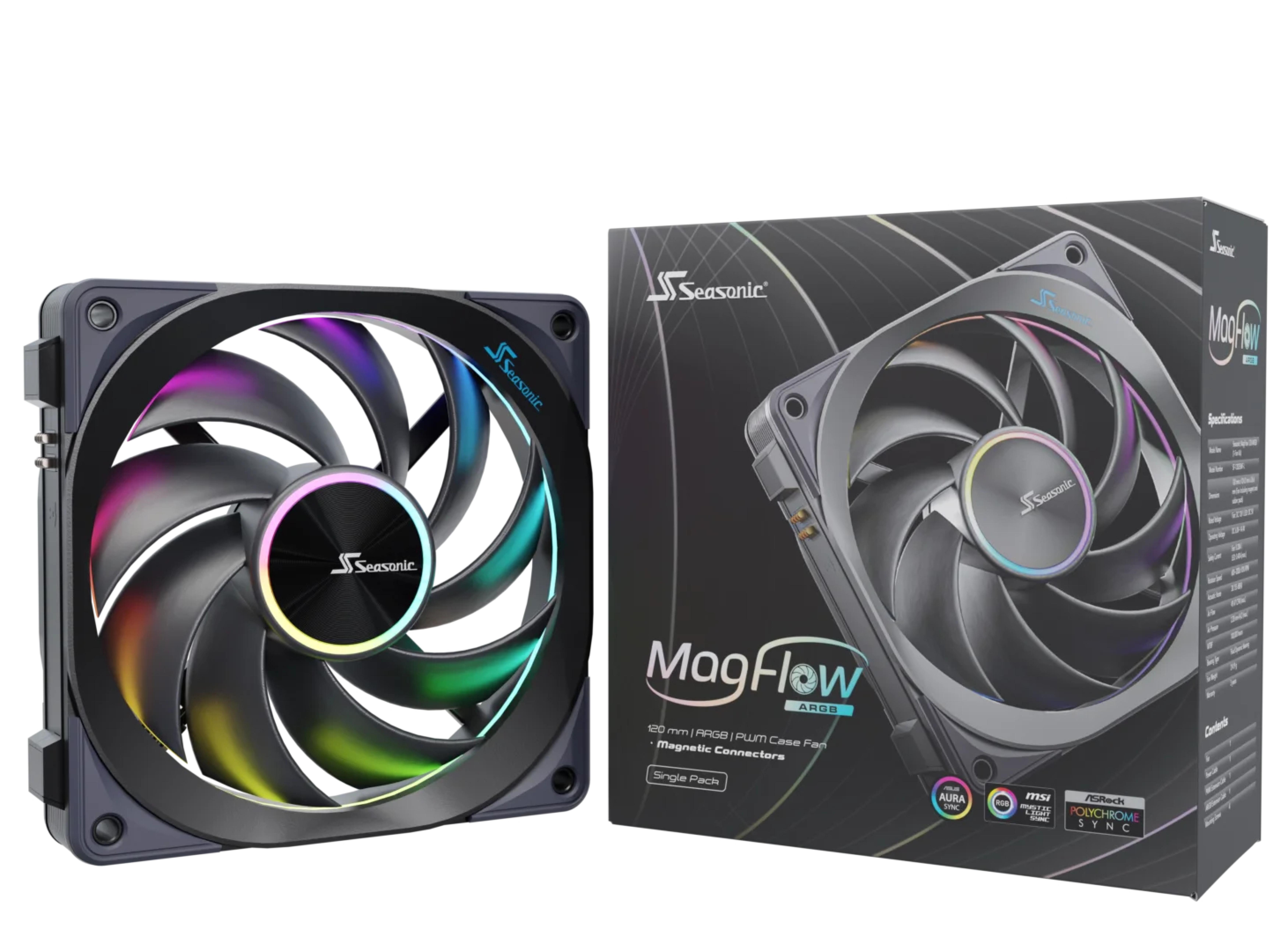 Seasonic Luefter MagFlow 1225PWM ARGB 120*120*120 1-Fan Kit
