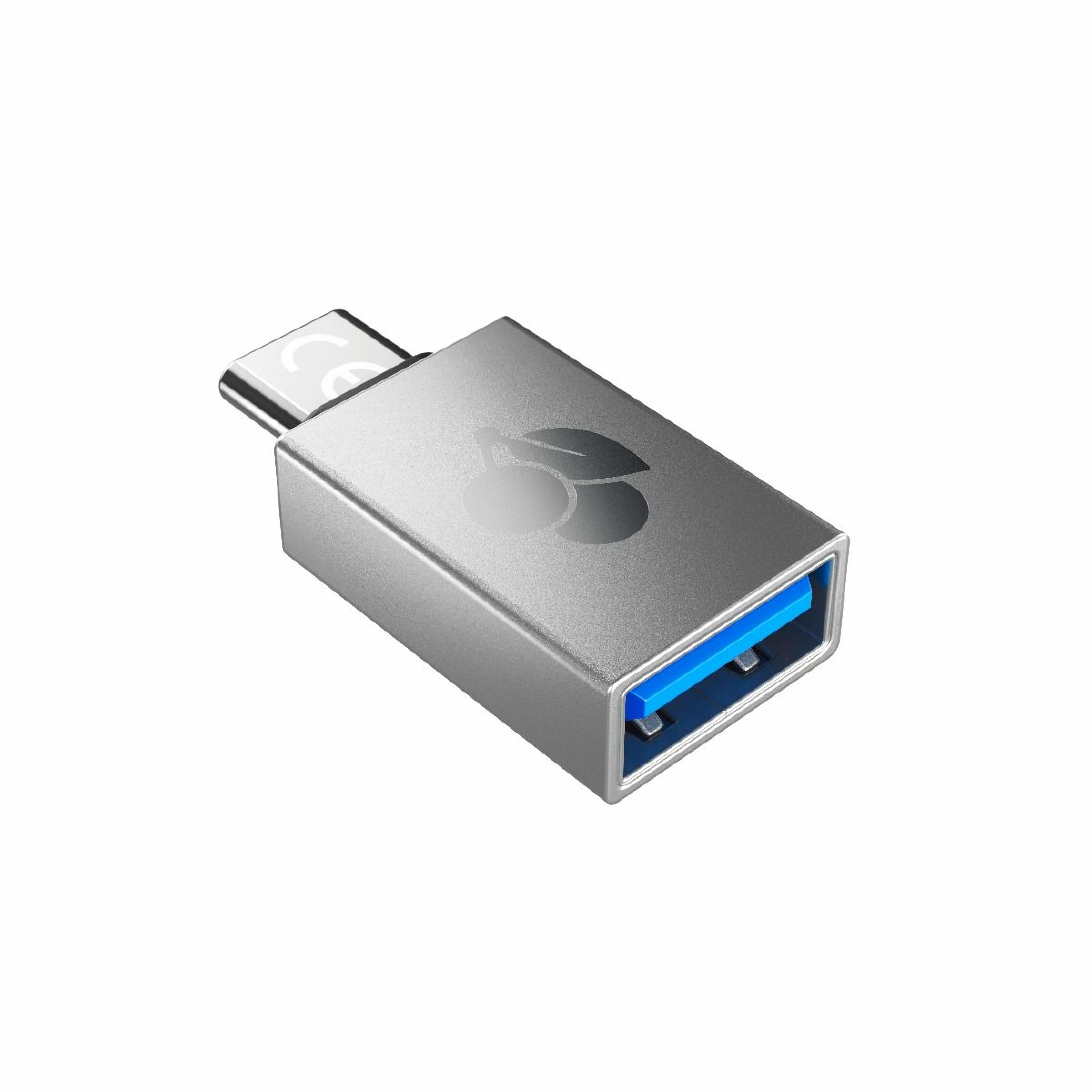 CHERRY USA USB-A -> USB-C Adapter silber