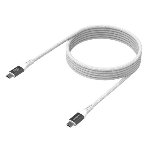 Silbernes USB-C-Ladekabel, ideal für schnelle Aufladung und Datenübertragung