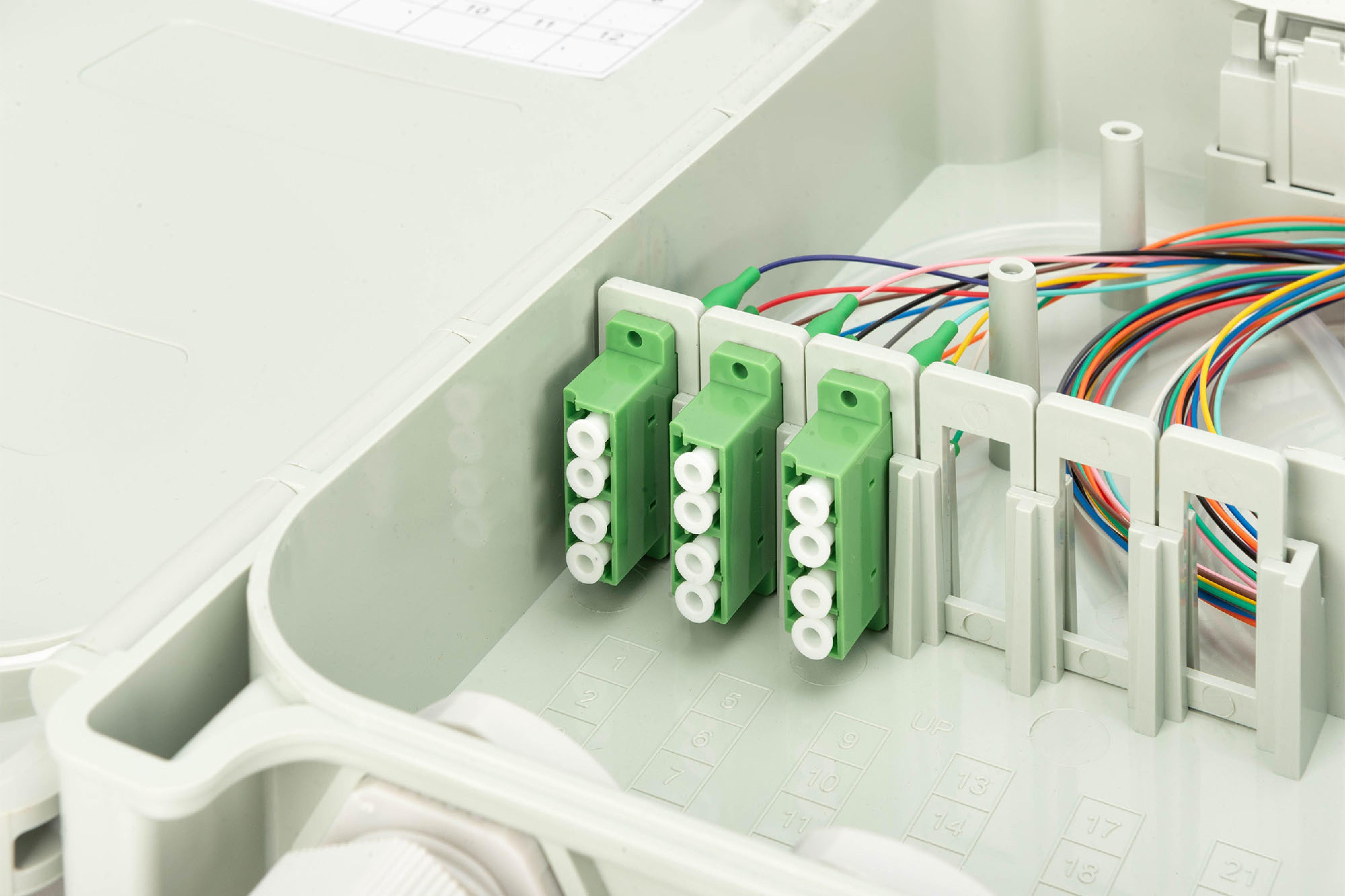 DIGITUS FTTH Box bestueckt OS2 12Fasern LC/APC