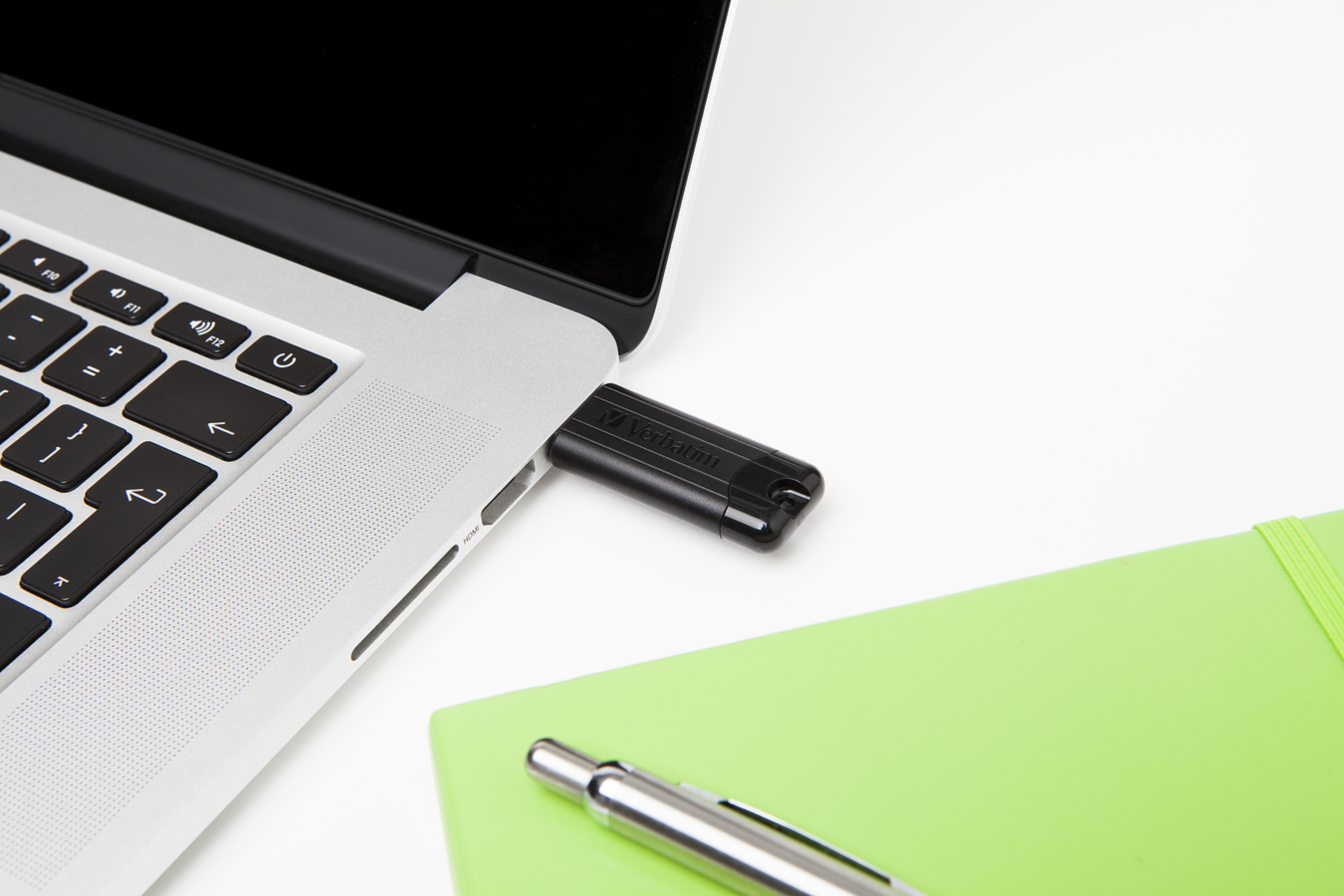 VERBATIM USB 3.0 Drive 128GB Pinstripe, schwarz