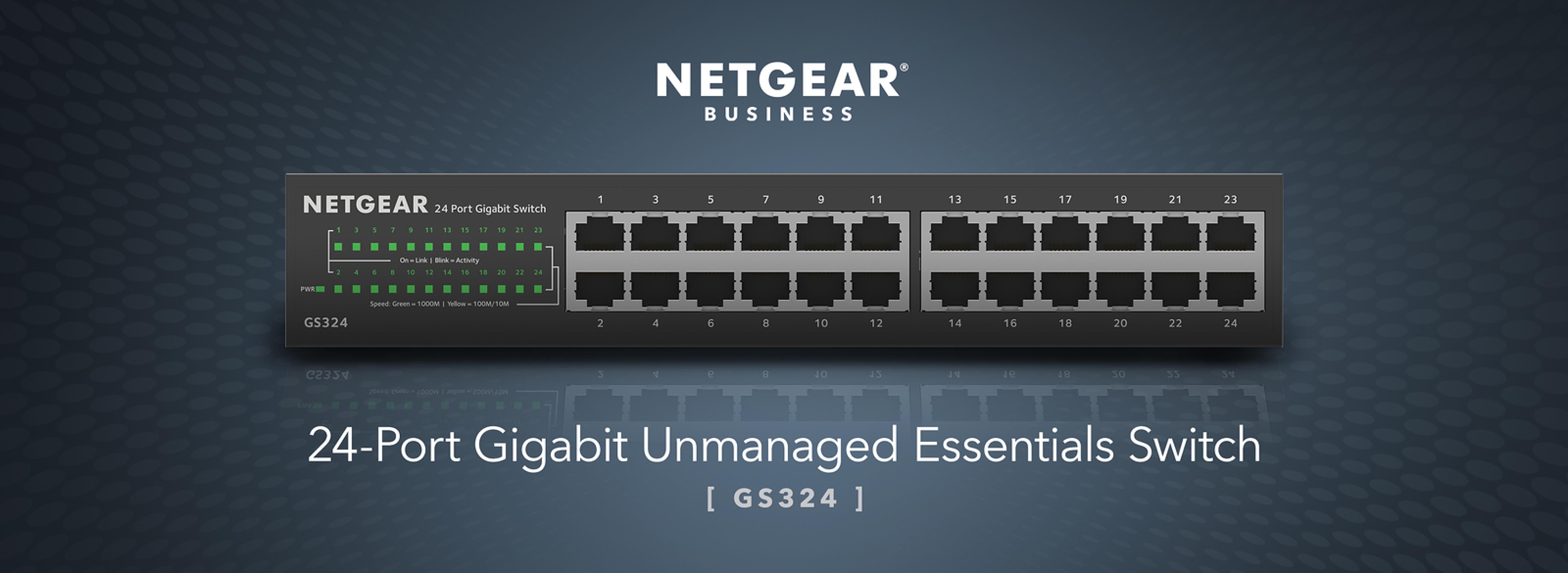 NETGEAR 24PT GE UNMANAGED SWITCH (GS324)