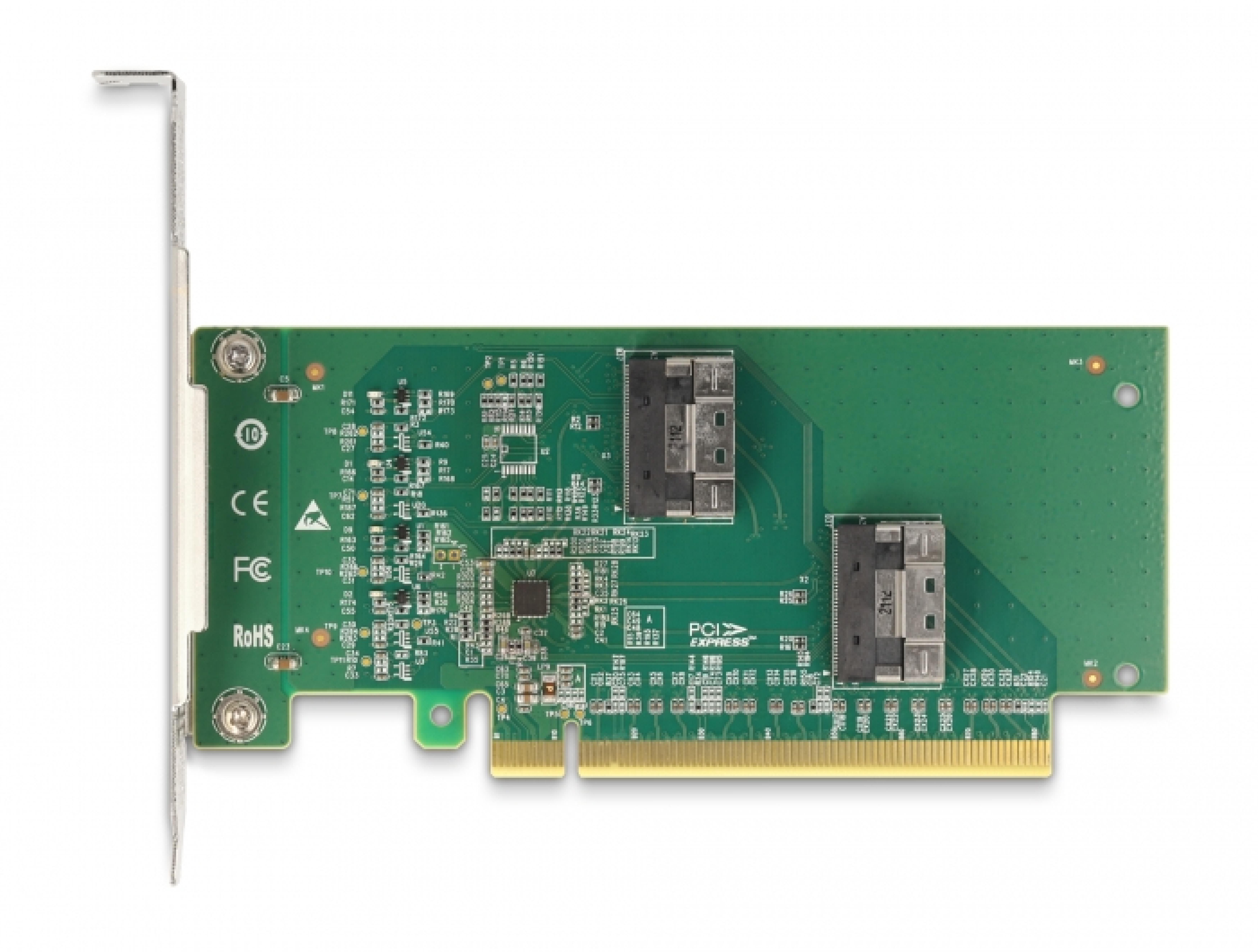 DELOCK PCI Express 4.0 x16 Karte zu 4 x SFF-8639 NVMe