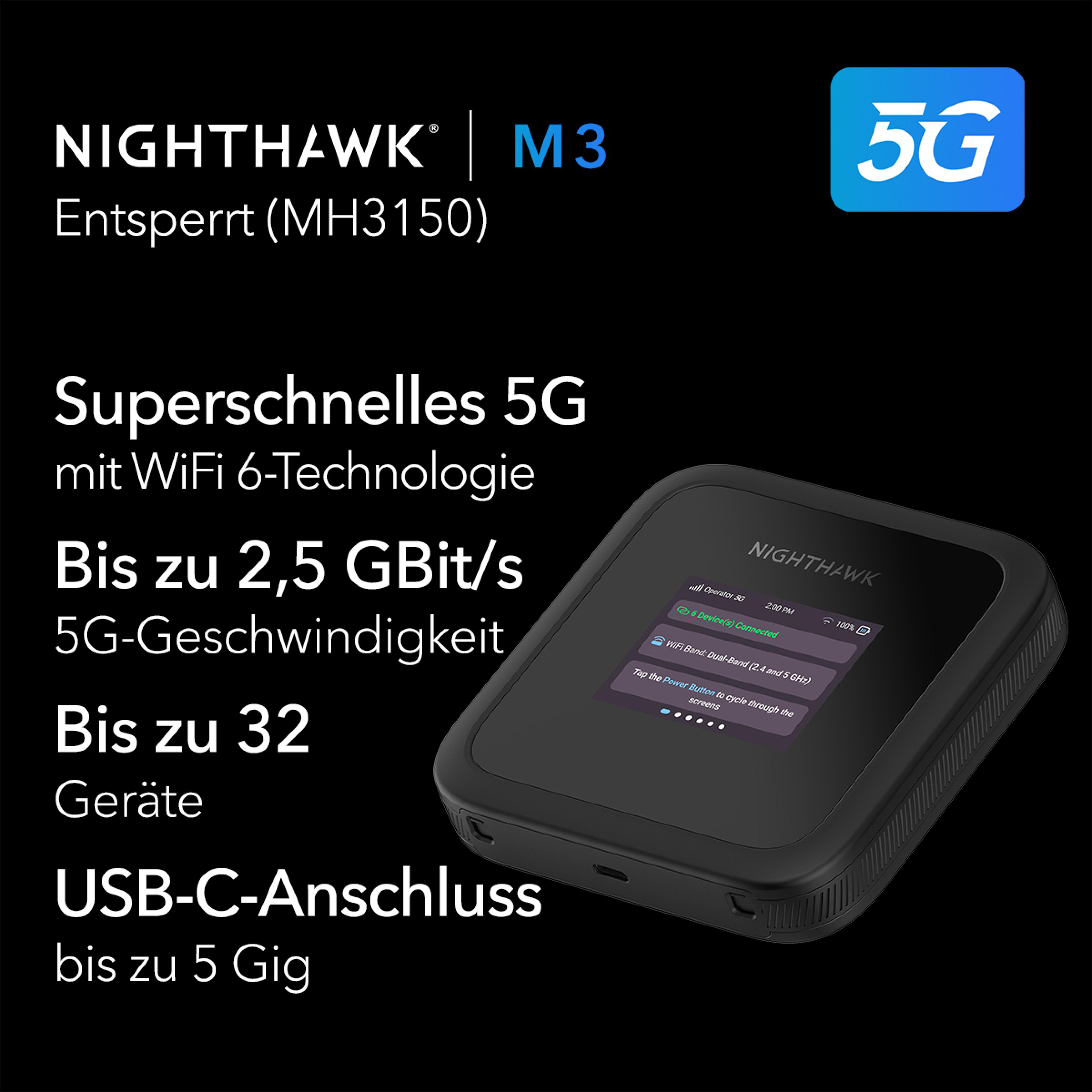 NETGEAR Nighthawk M3 Mobile 5G Router bis zu 2,5 Gbit/s
