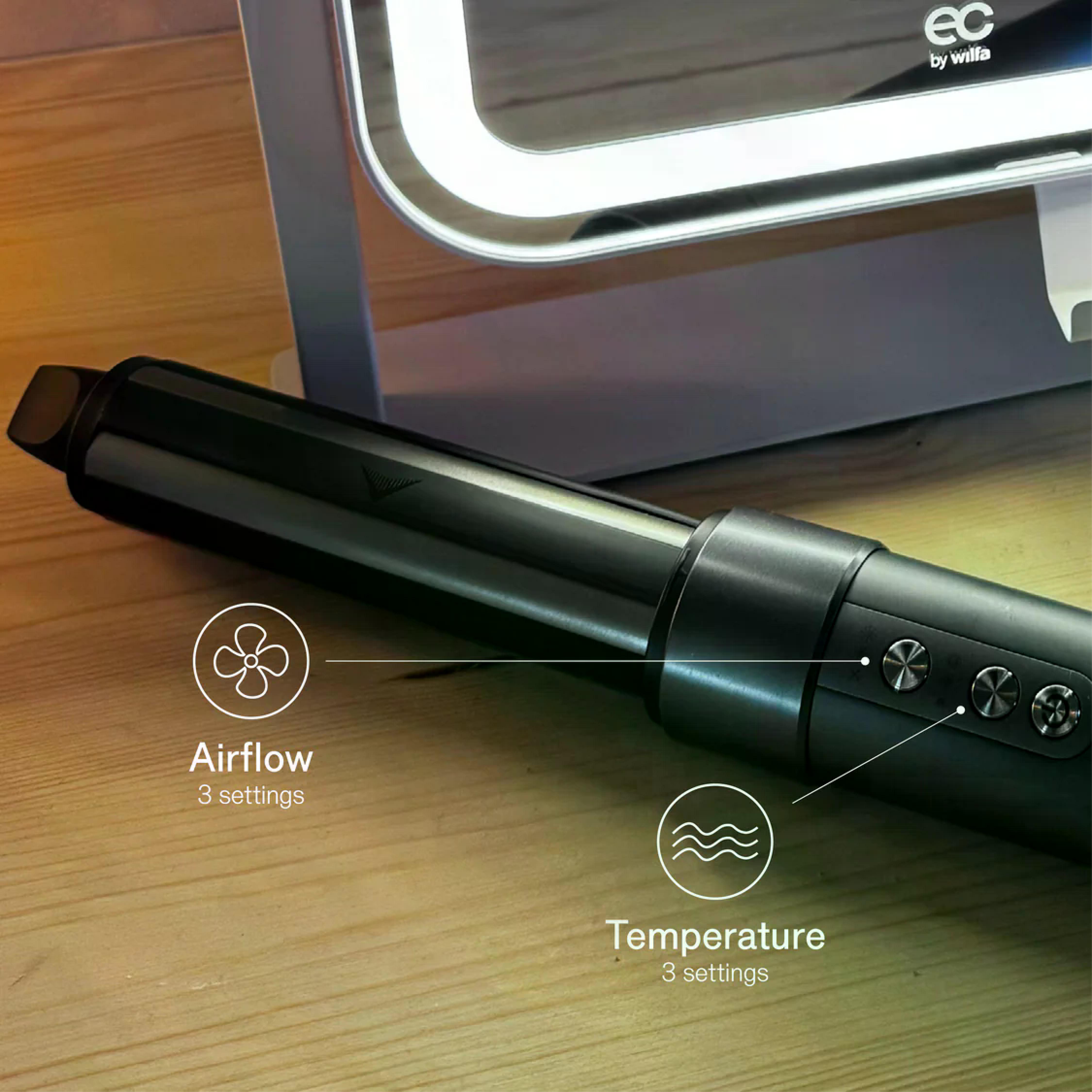EC BY WILFA Haartrockner AIRLUSH 9-in-1 Multistyler, MS1G-M1500, anthrazit