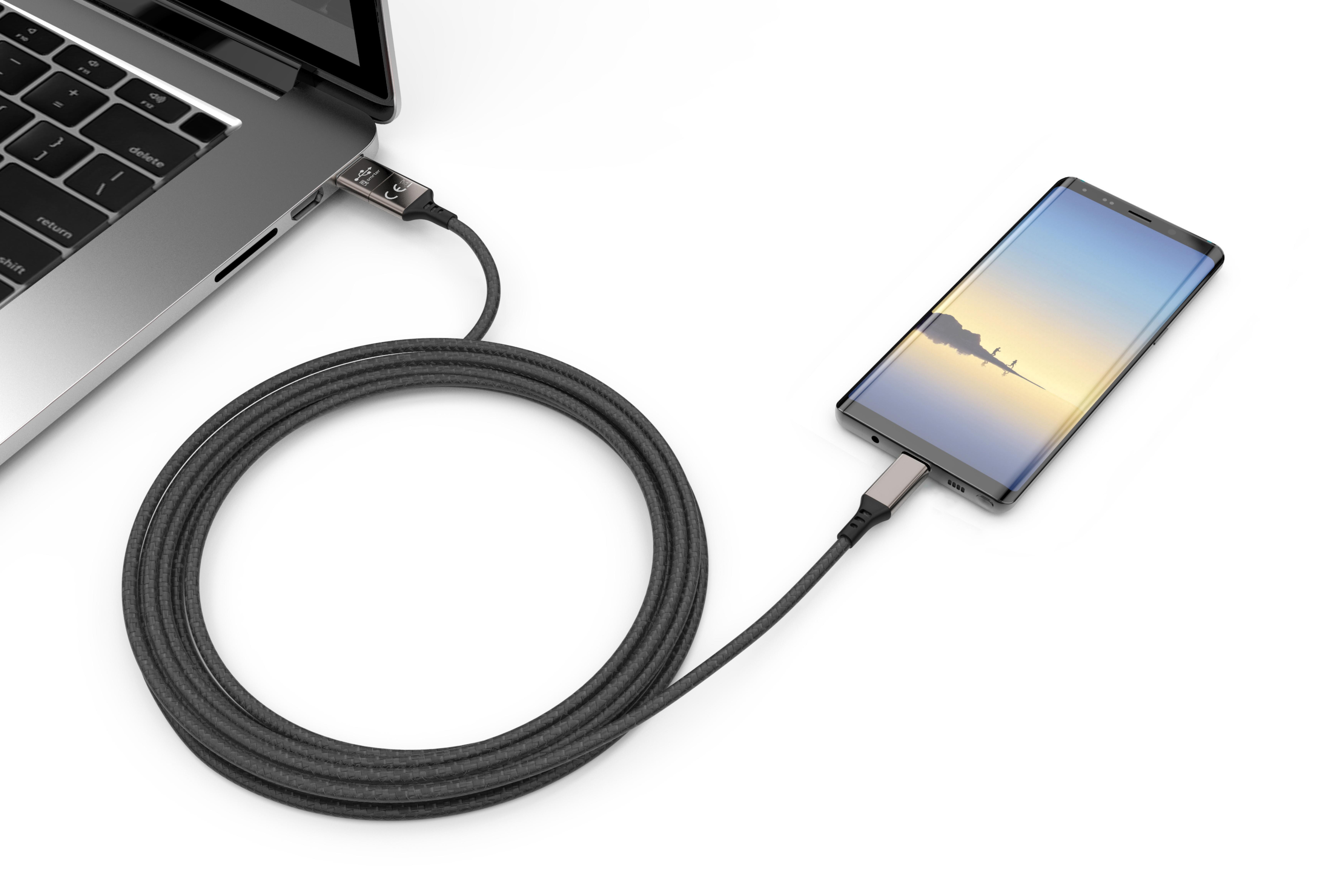 smrter SPEEDY Daten-& Ladekabel, Typ USB-C, 100cm, black retail