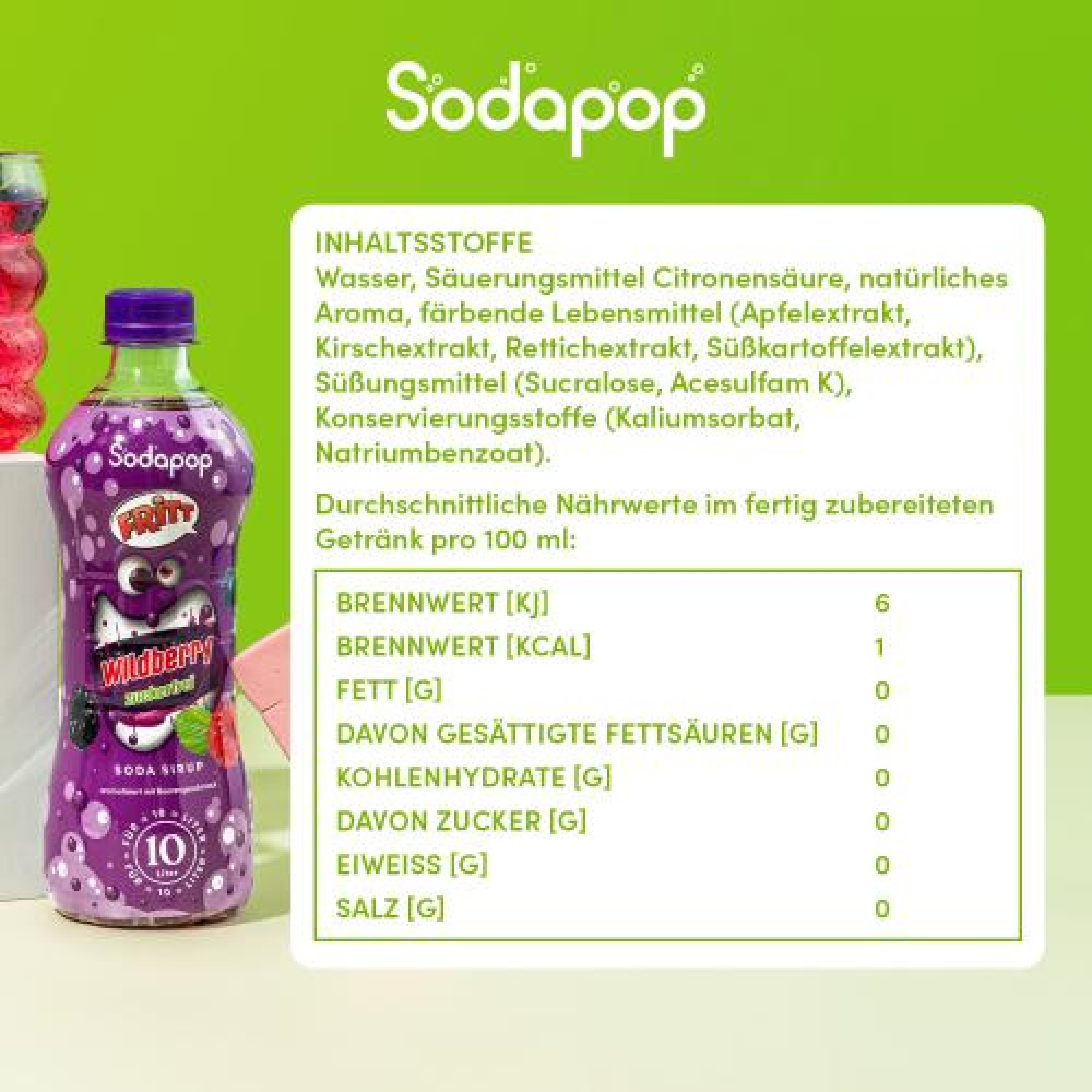 SODAPOP FRITT Sirup 3er Set (je 1 Flasche)