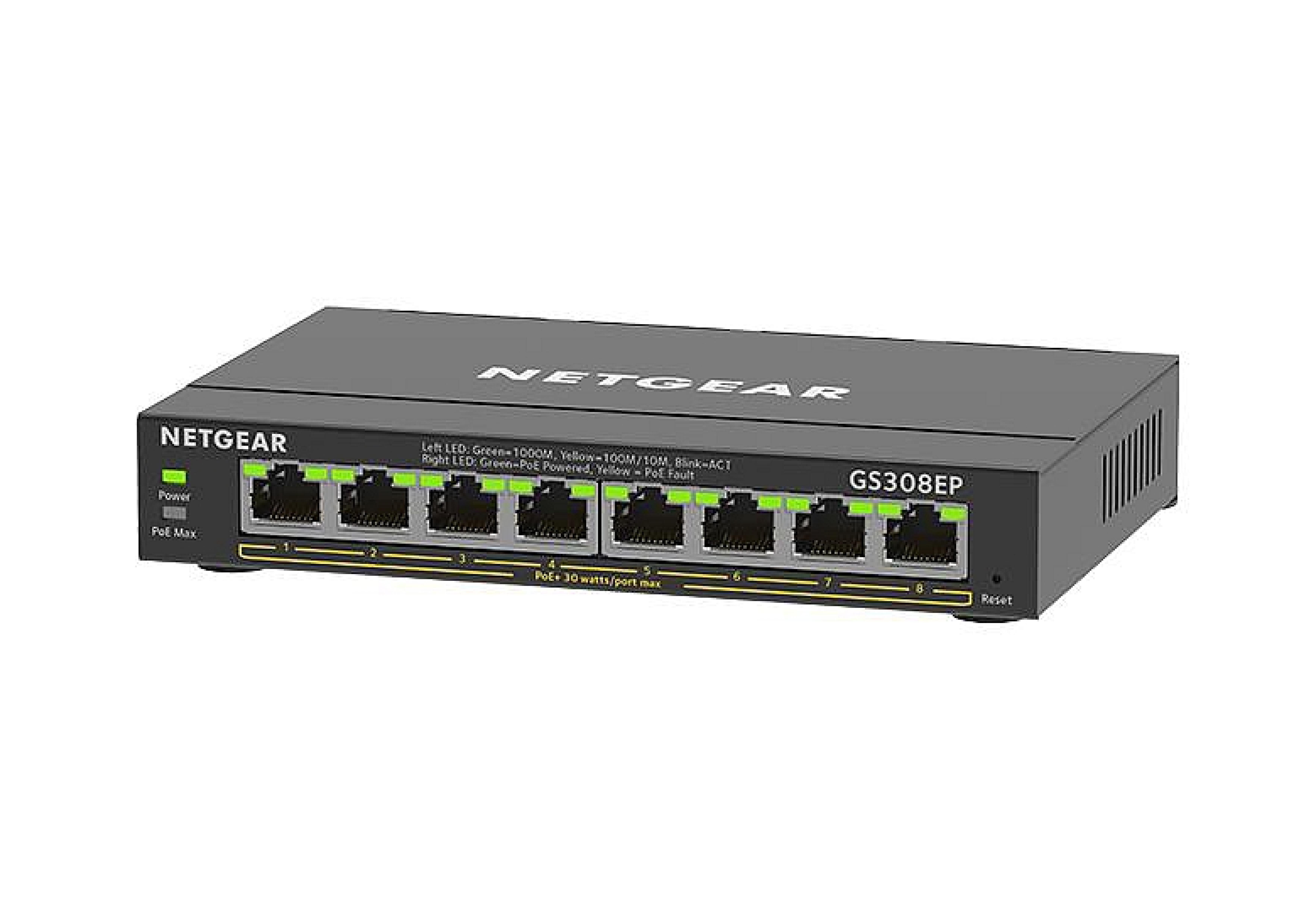 NETGEAR 8 Port GBE PoE Plus Switch