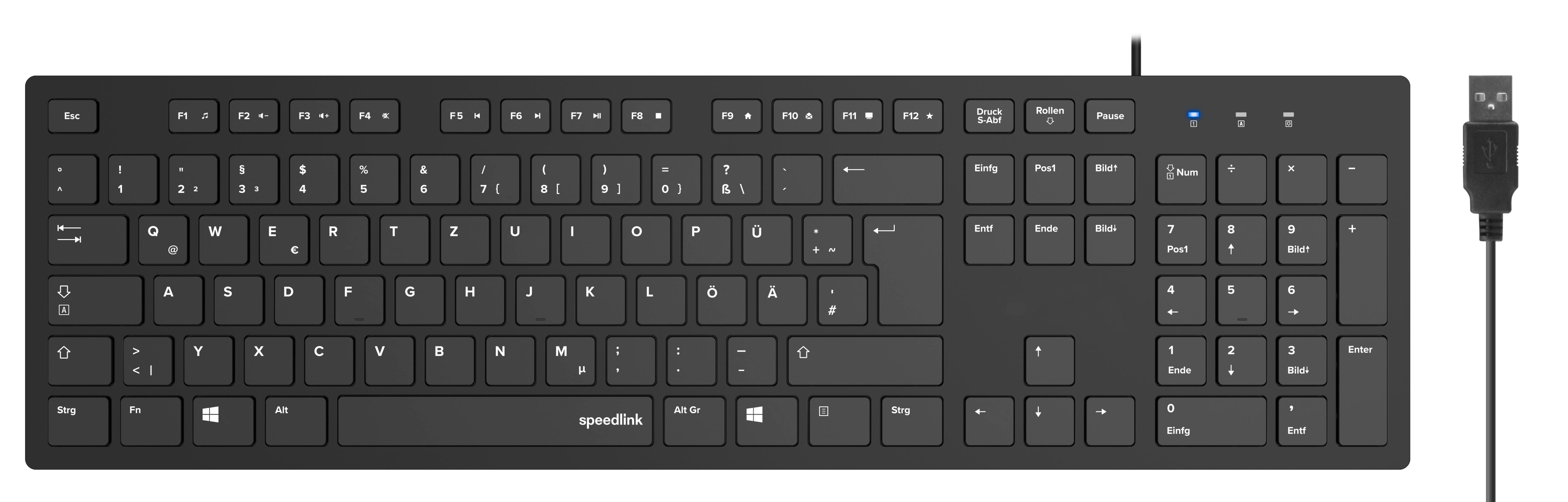 SPEEDLINK NIALA Keyboard, black - DE Layout