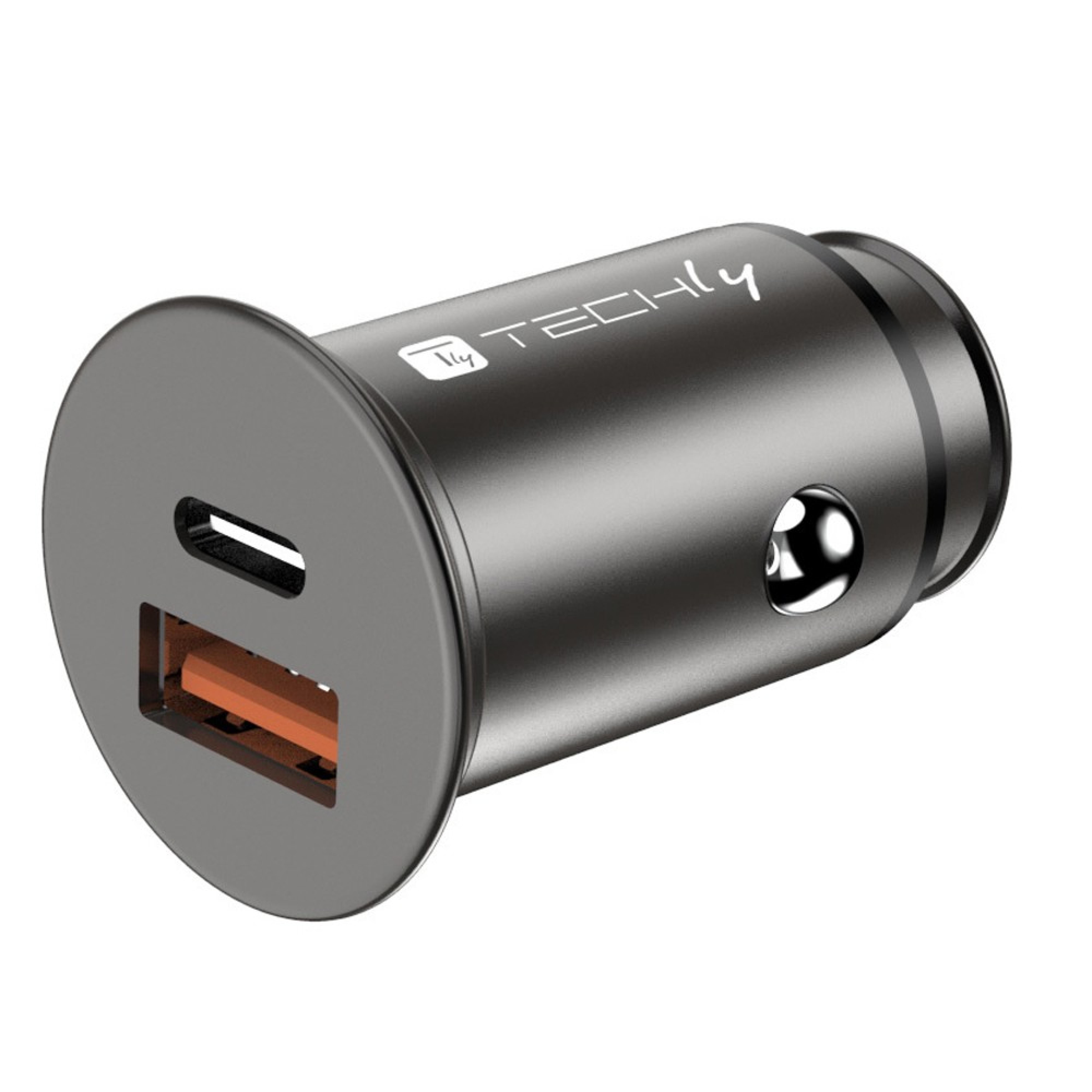 Techly Autoladegeraet 5V 2p USB A USBC 38W