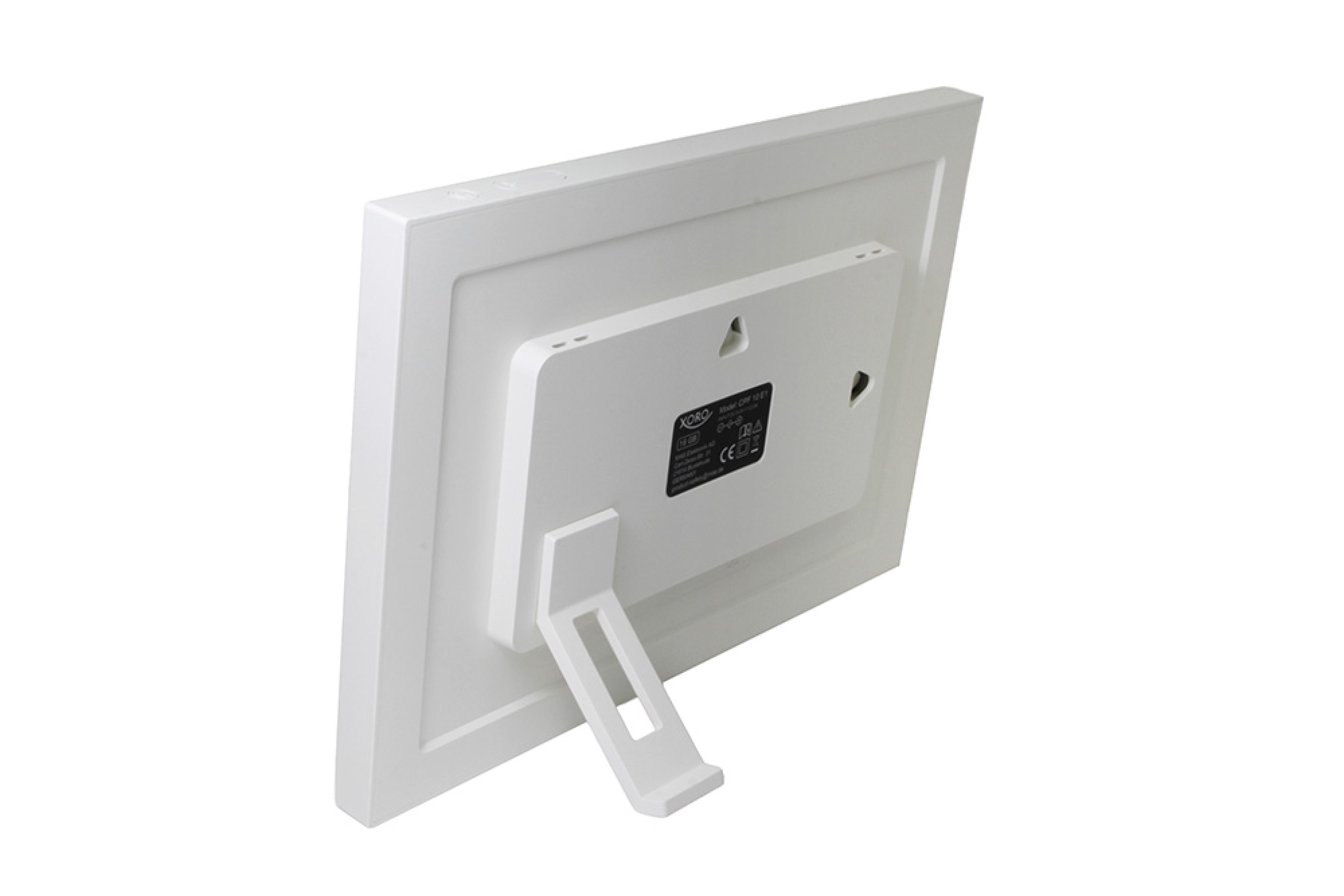 Xoro Digitaler Bilderrahmen 10,1 Zoll WLAN IPS Touch Weiss