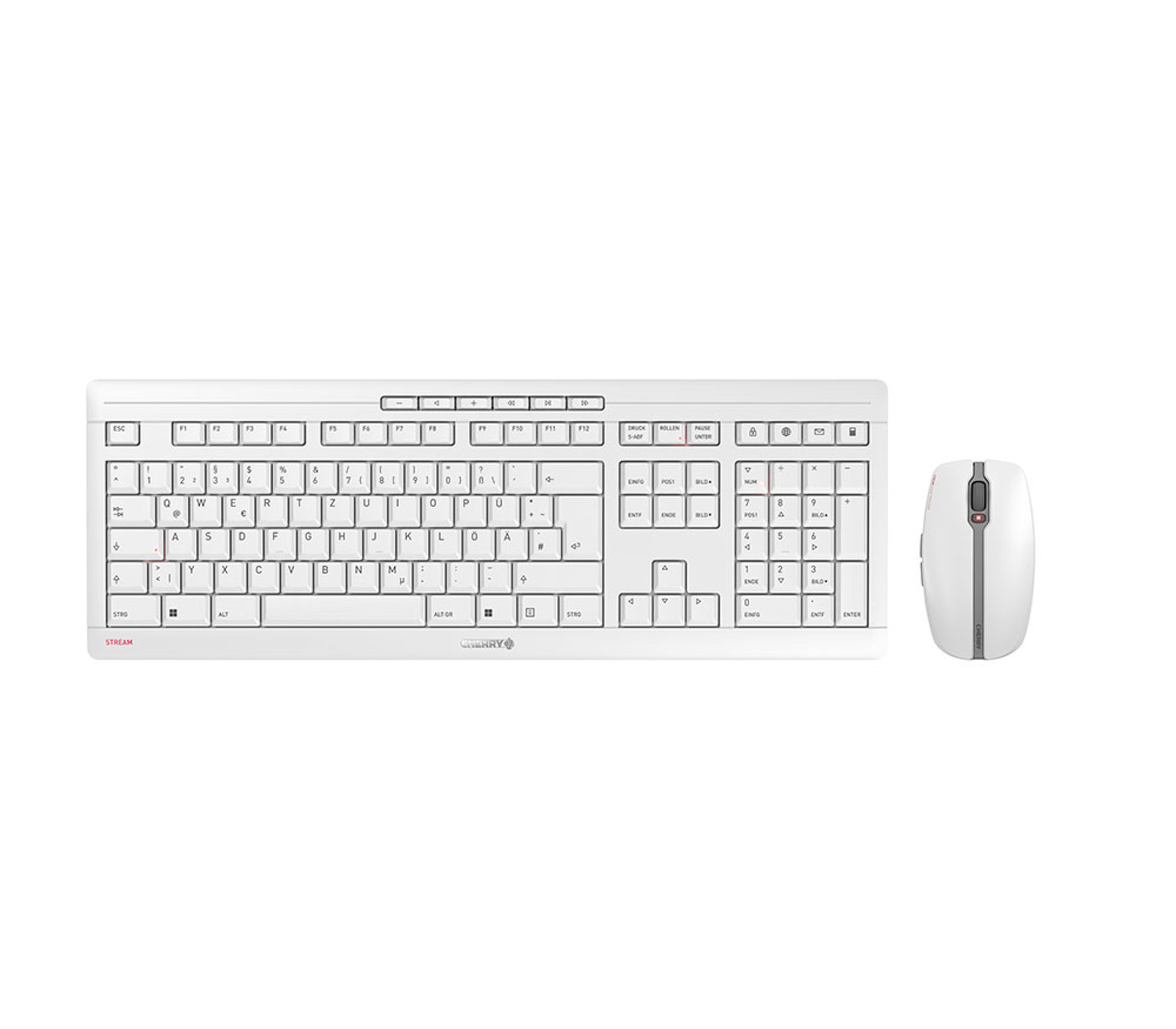 CHERRY STREAM Desktop RECHARGE Wireless Maus&Tastatur DE w/g