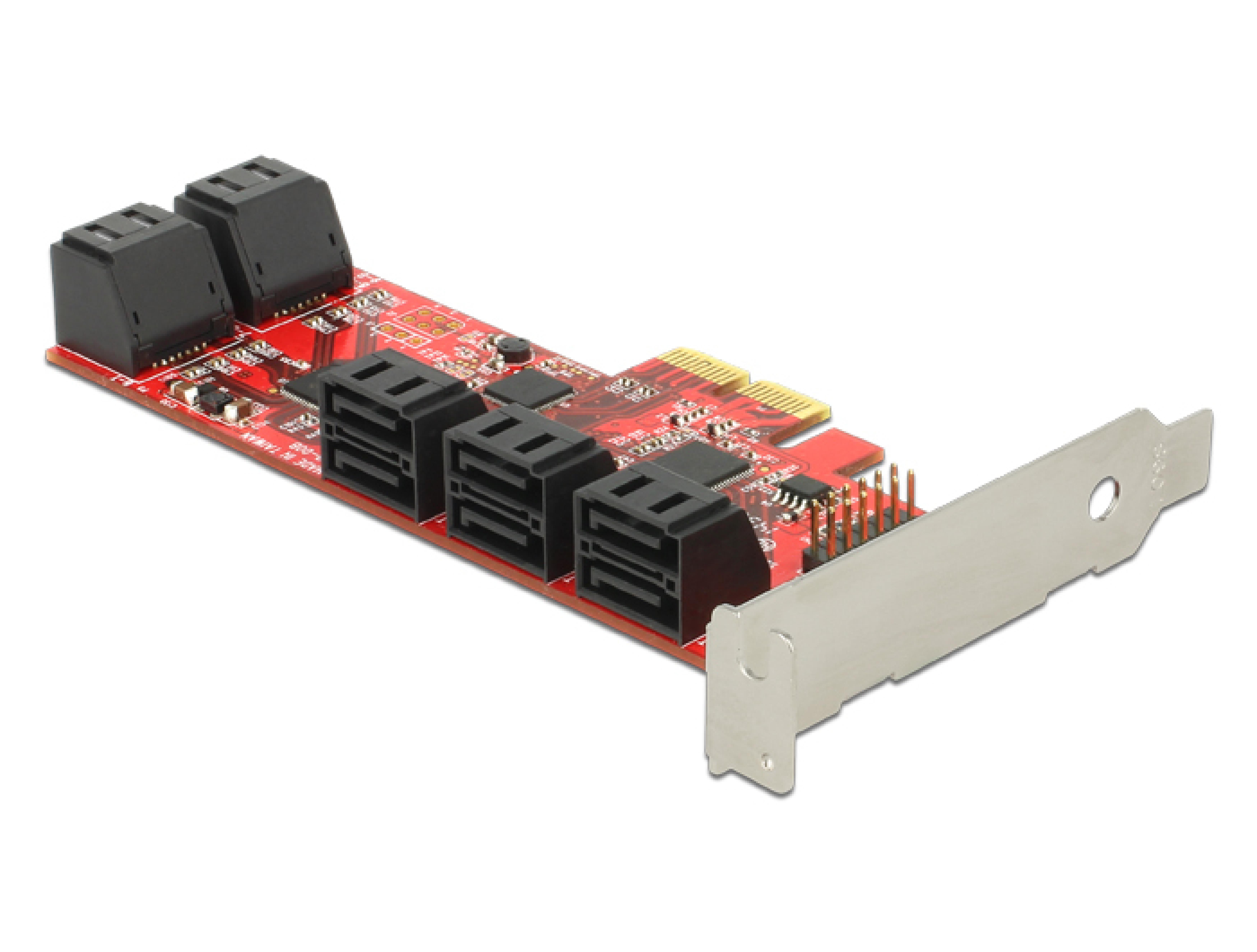DELOCK PCI Expr Card 10x SATA III int +Low Profile