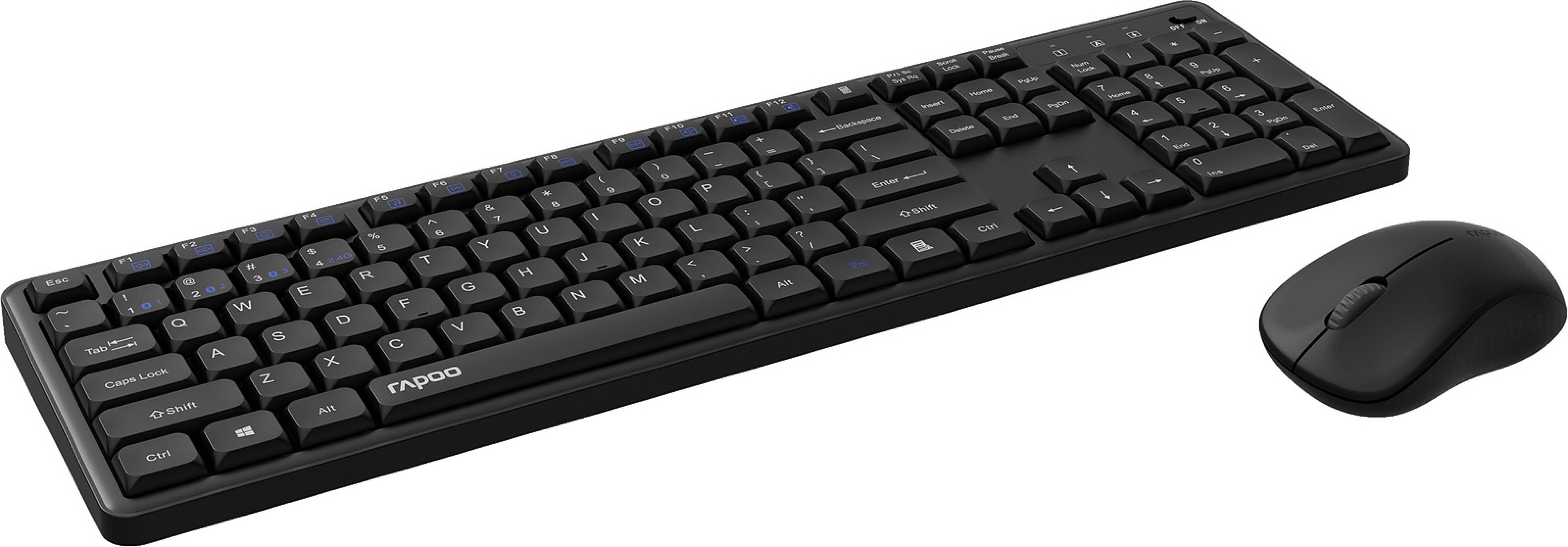 RAPOO 8150MSilent.DE.BLACK Wireless Multi-Mode Combo set