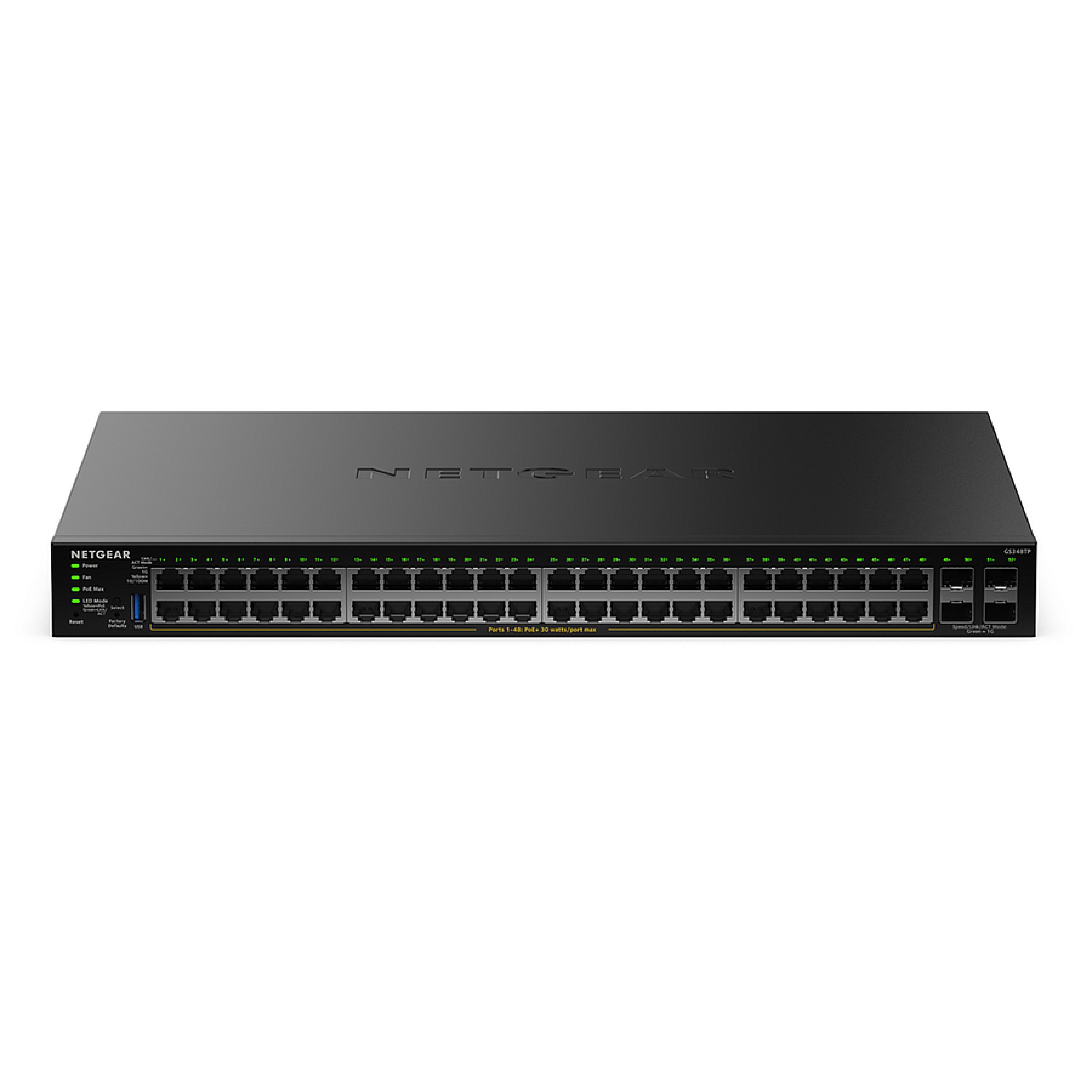NETGEAR S350 48P GE POE+ SMART SWITCH (GS348TP)