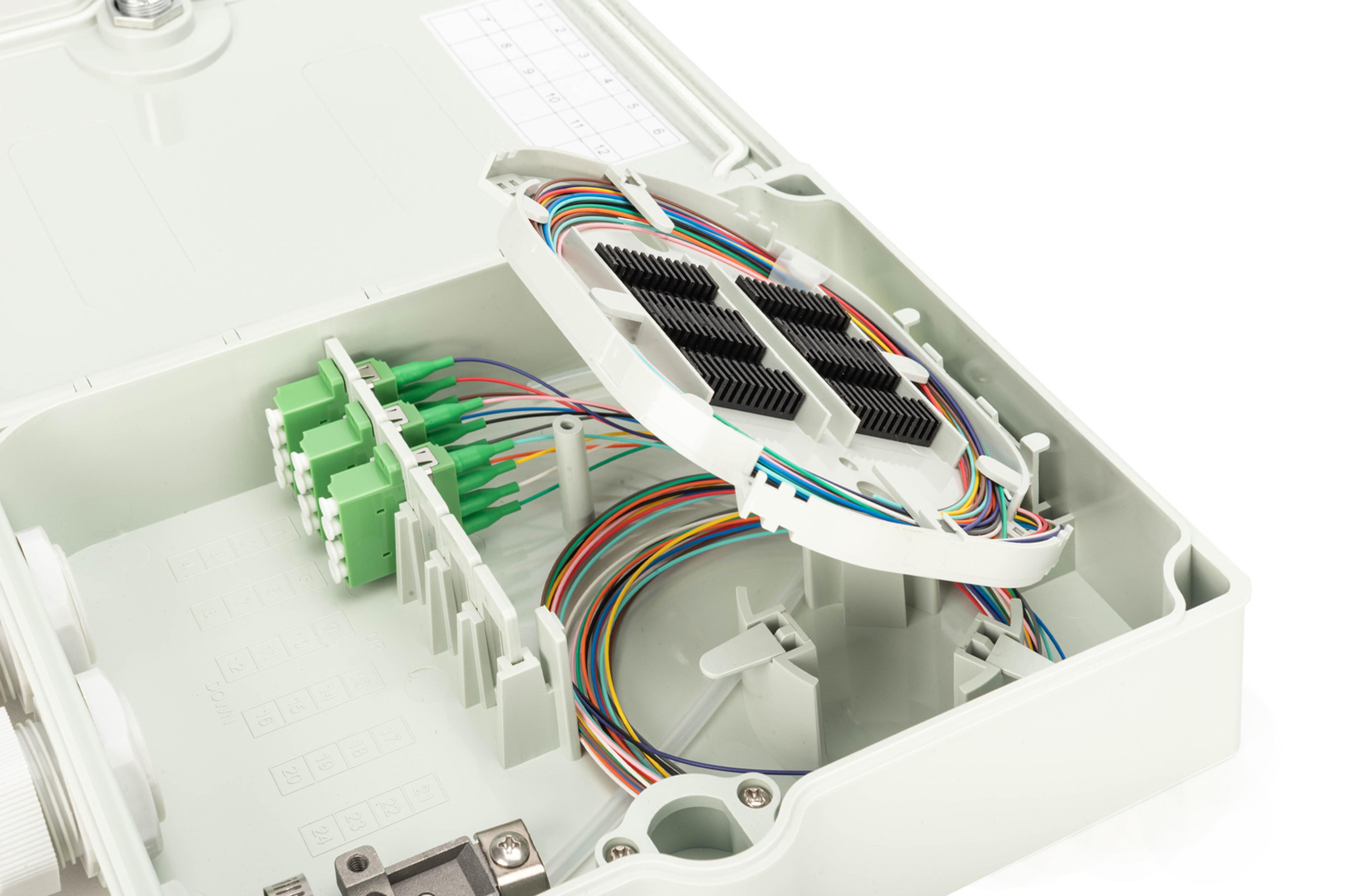 DIGITUS FTTH Box bestueckt OS2 12Fasern LC/APC