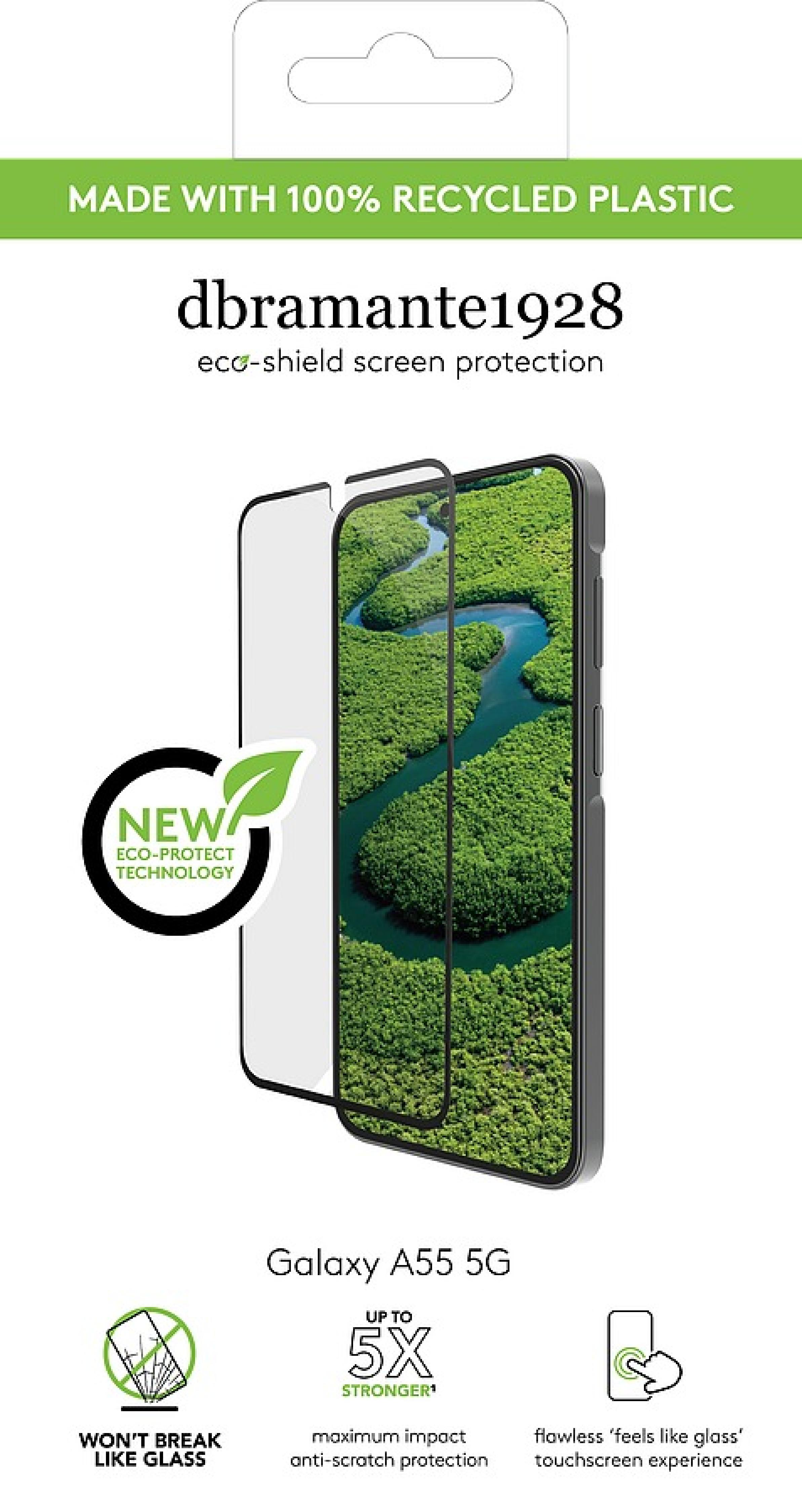 DBRAMANTE1928 Eco-Shield - Galaxy A55 5G - Black Edge