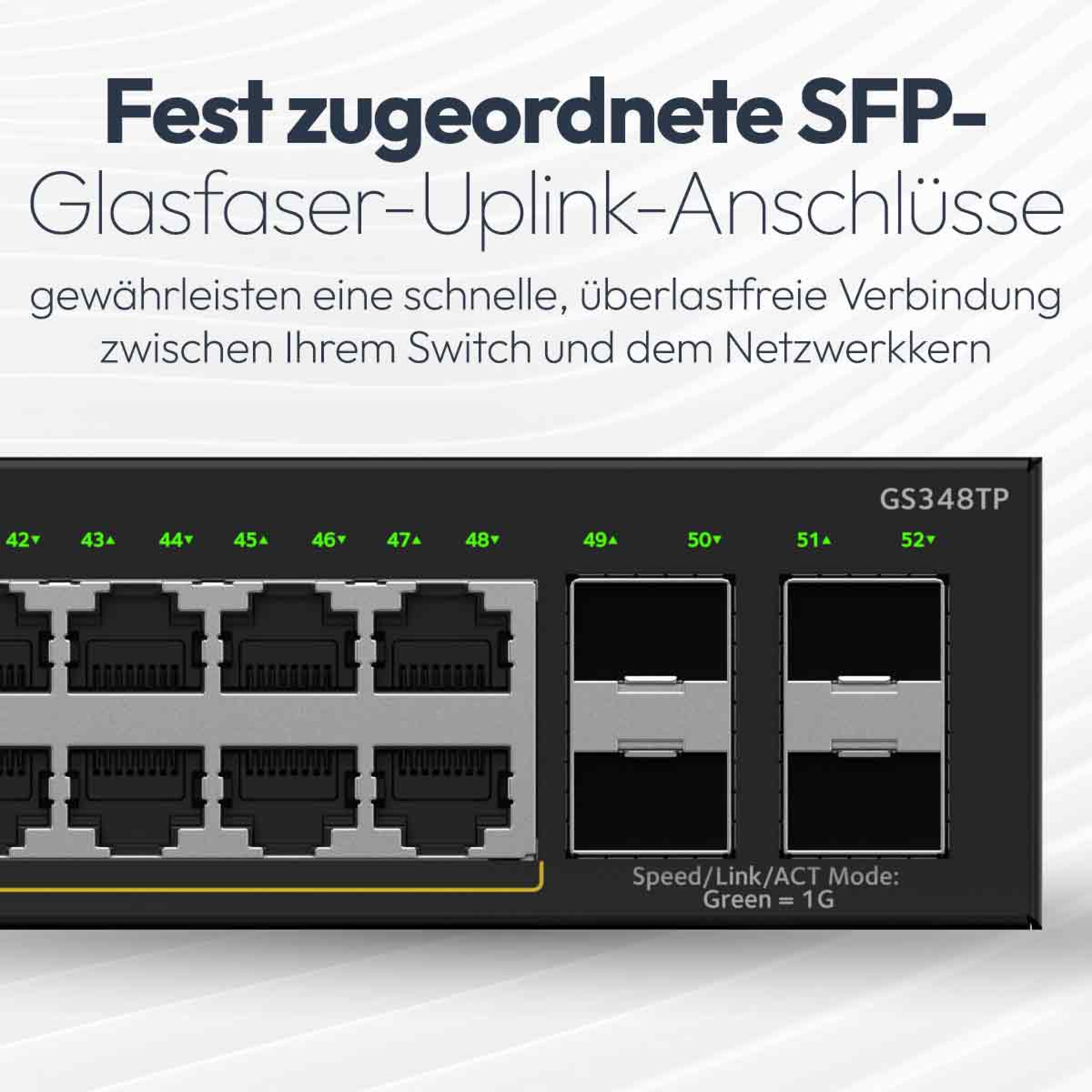 NETGEAR S350 48P GE POE+ SMART SWITCH (GS348TP)