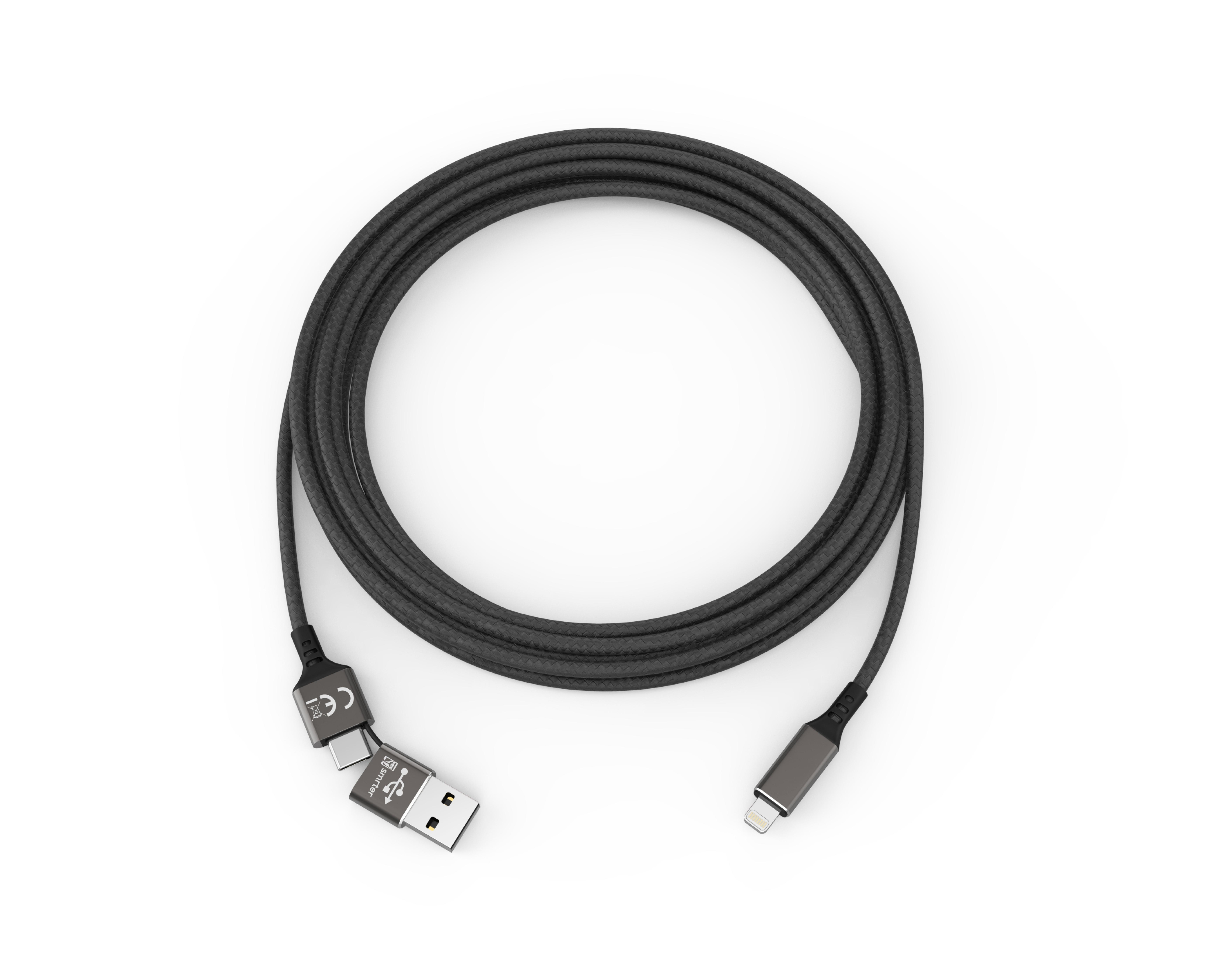 smrter SPEEDY Ladekabel, Typ Lightning, 100cm, black retail