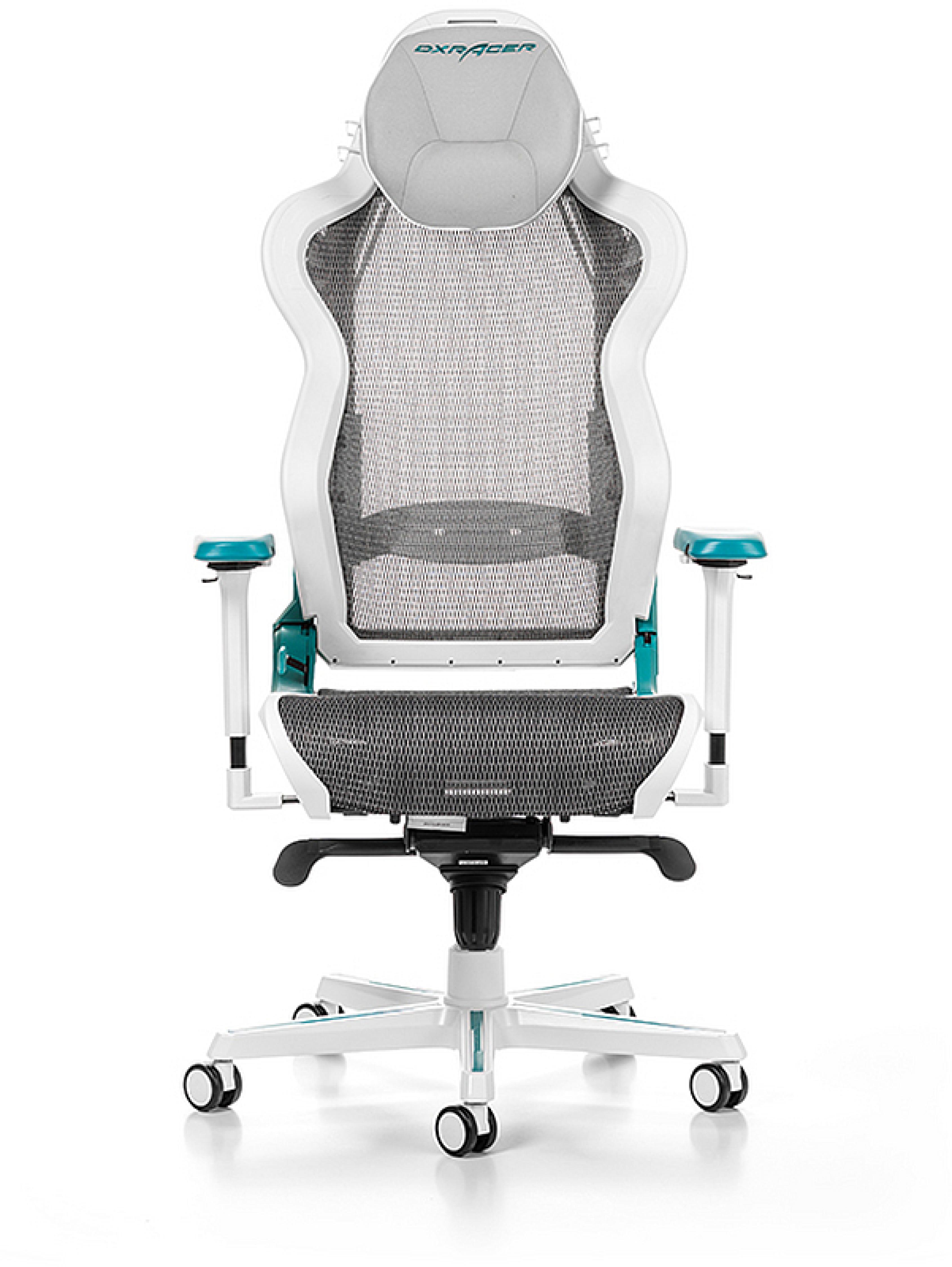 DXRACER Air R1S Gaming Chair, weiß/cyan/grau