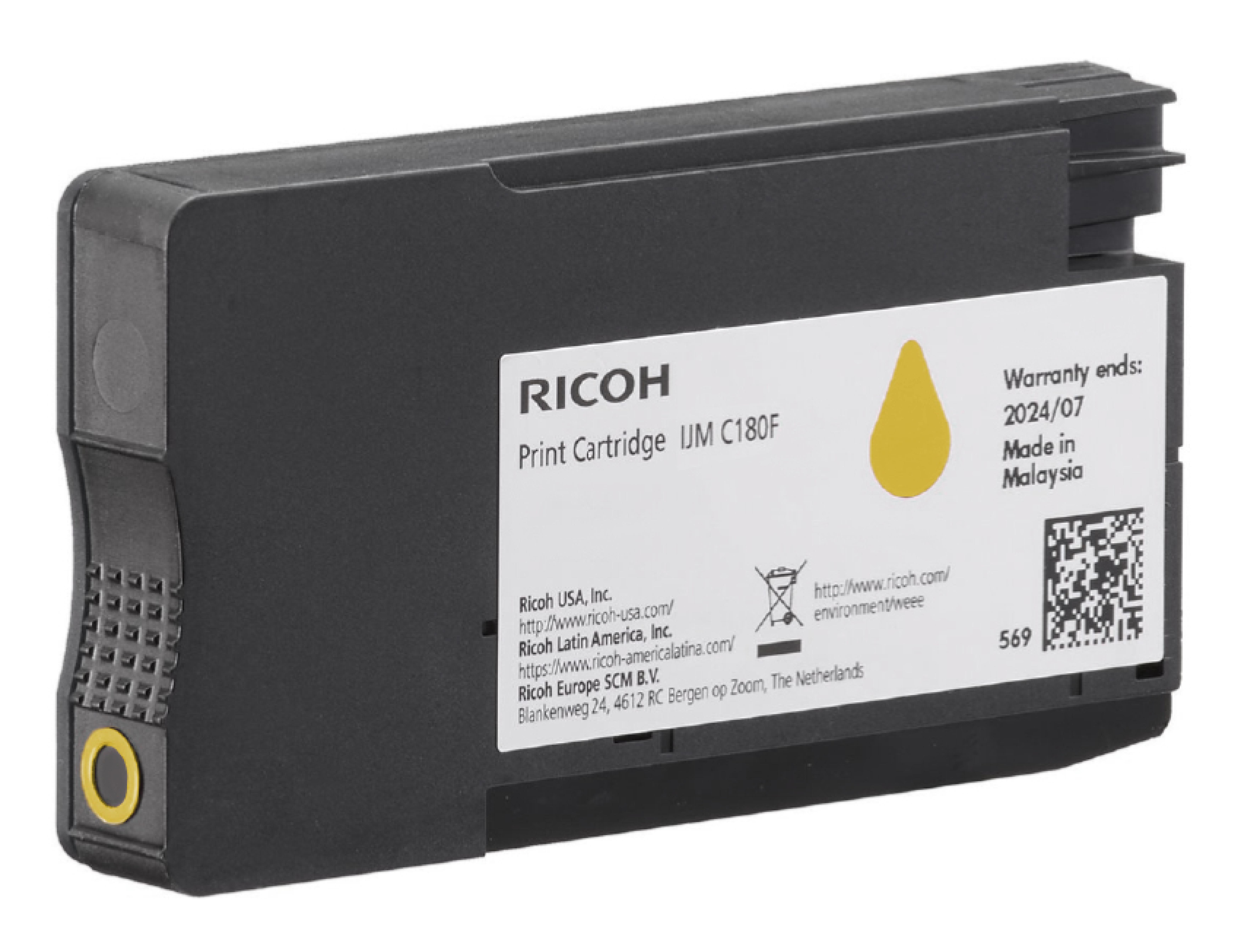 Ricoh Patrone IJM C180F yellow 1600 Seiten 408520