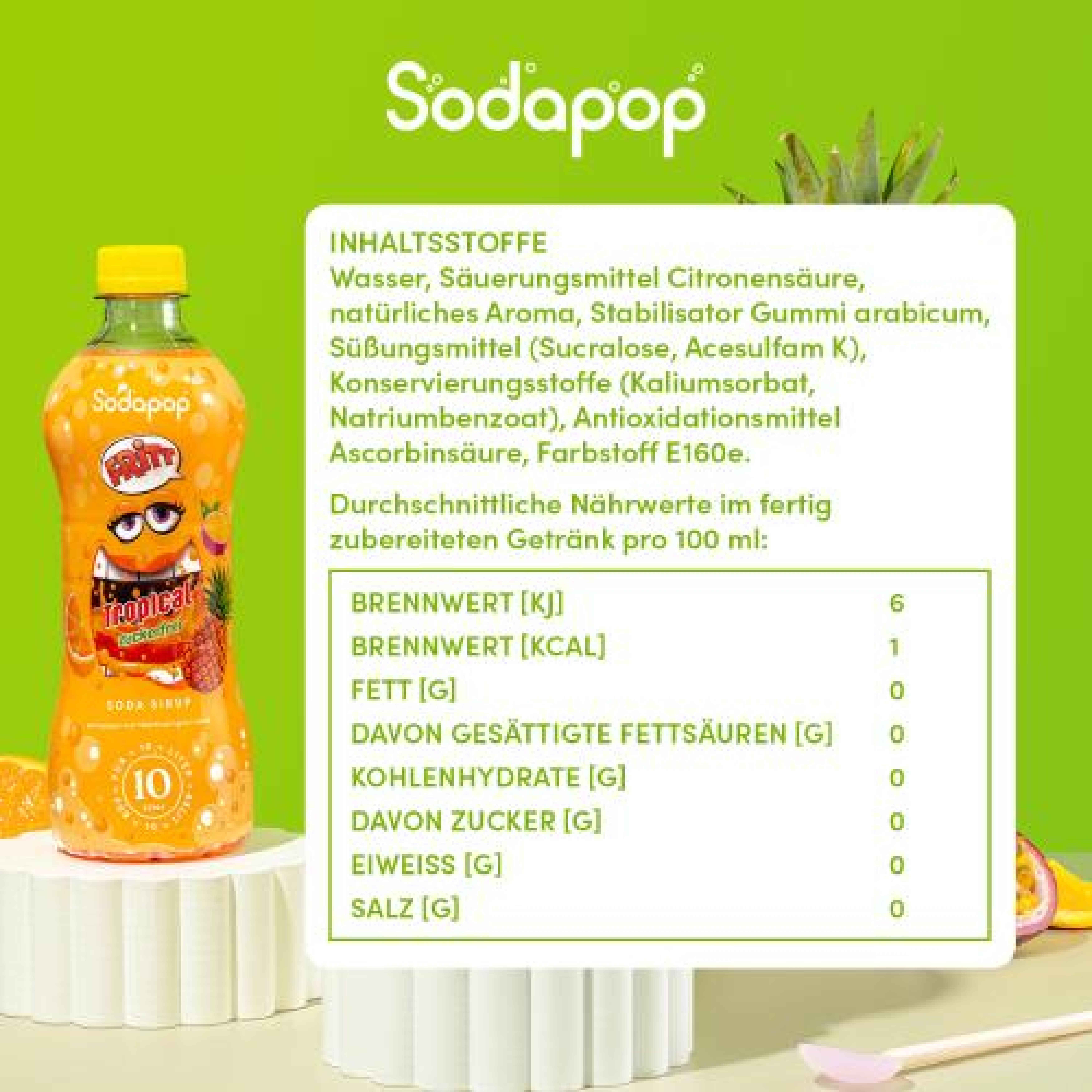 SODAPOP FRITT Sirup 3er Set (je 1 Flasche)