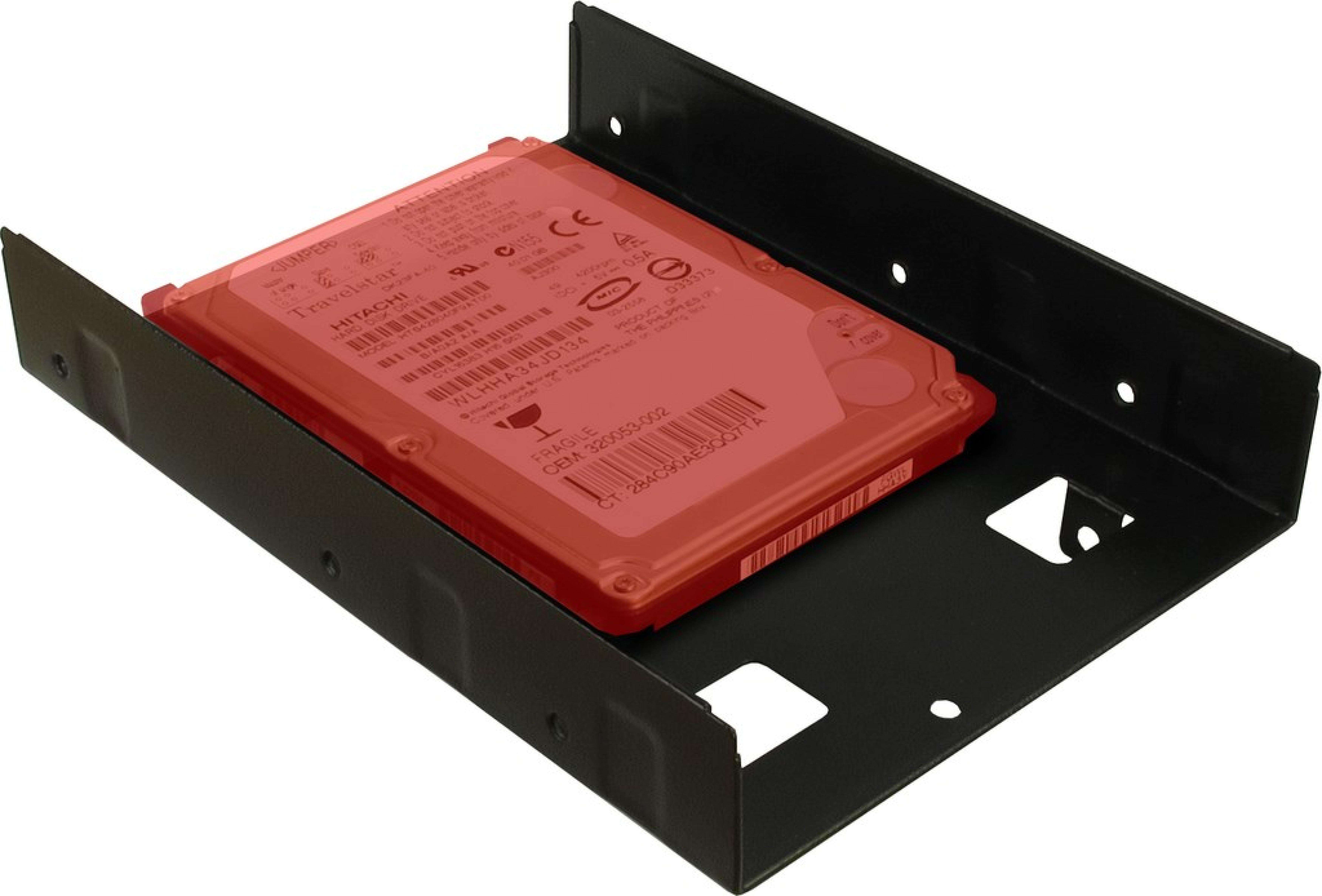 Inter-Tech Einbaurahmen 3.5" auf 2x2.5"