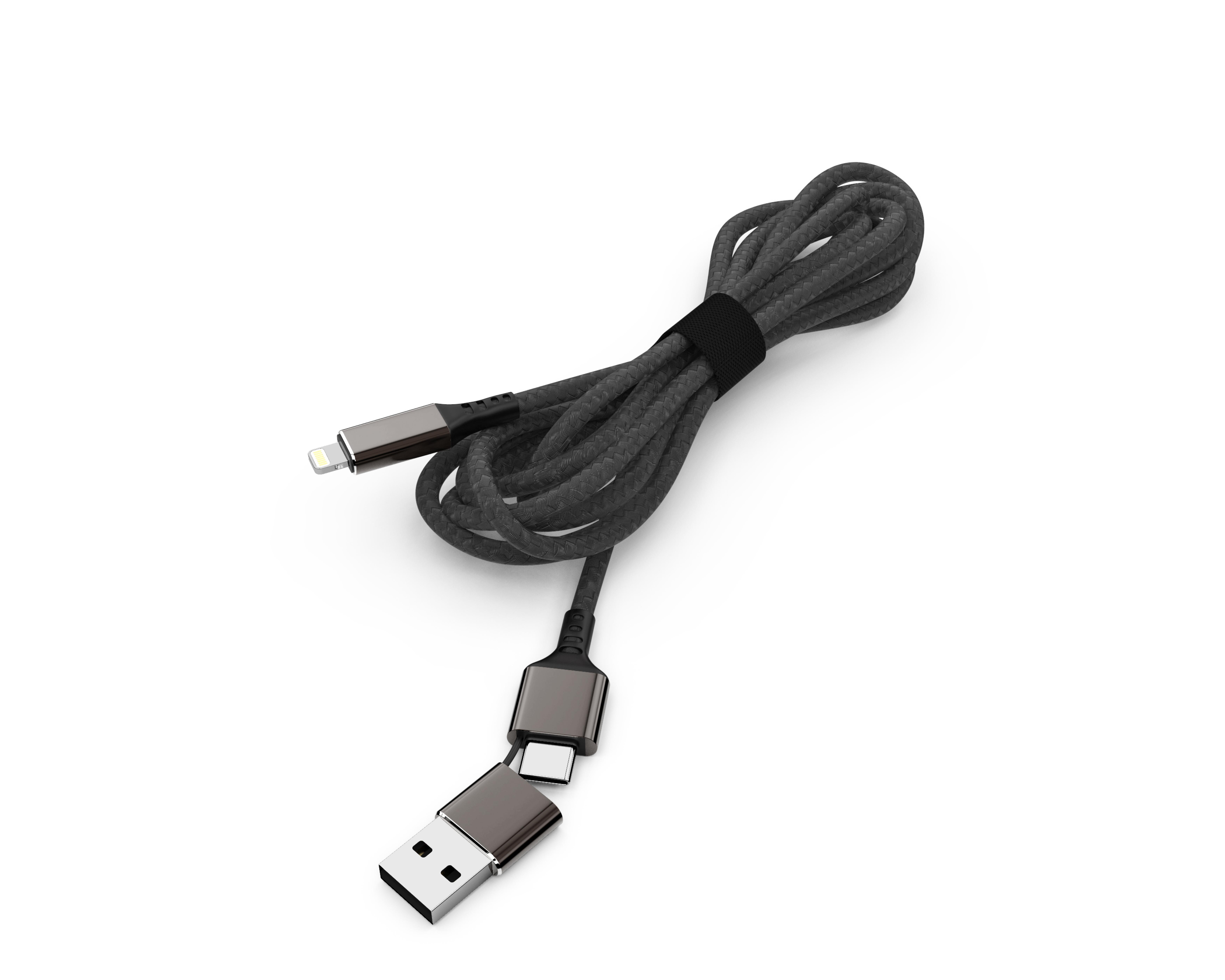 smrter SPEEDY Ladekabel, Typ Lightning, 100cm, black retail