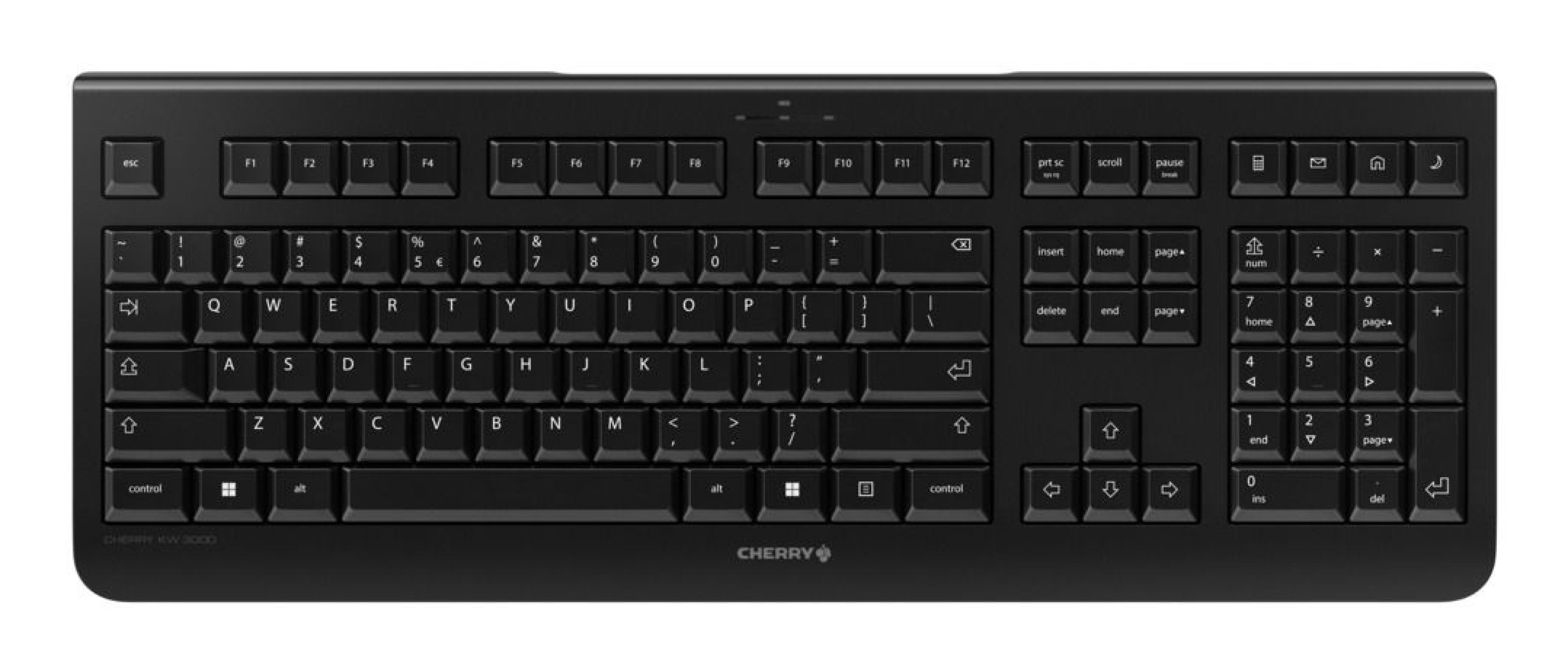 CHERRY KW3000 Wireless Tastatur DE schwarz