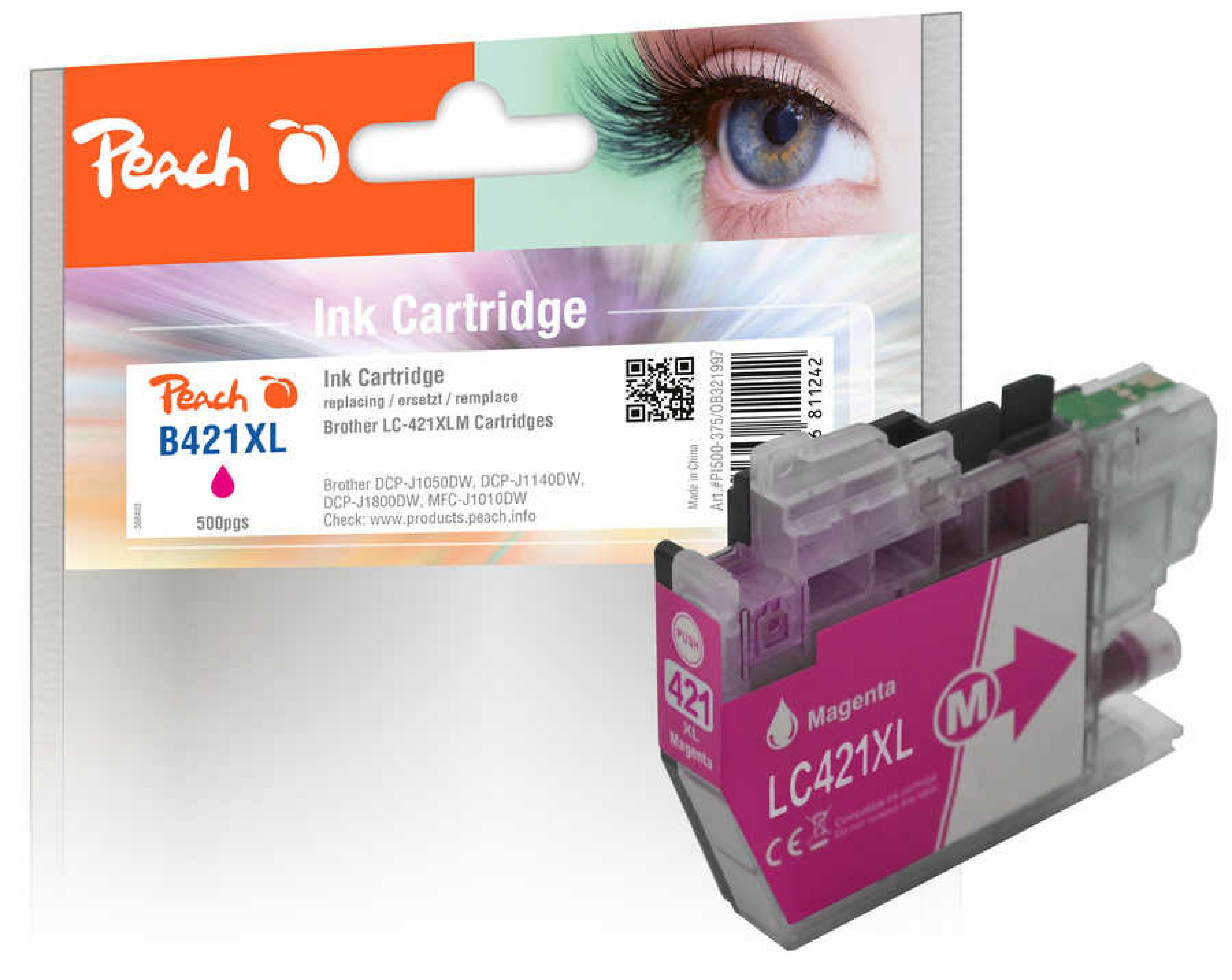 Peach Patrone Brother LC-421XL magenta kompatibel