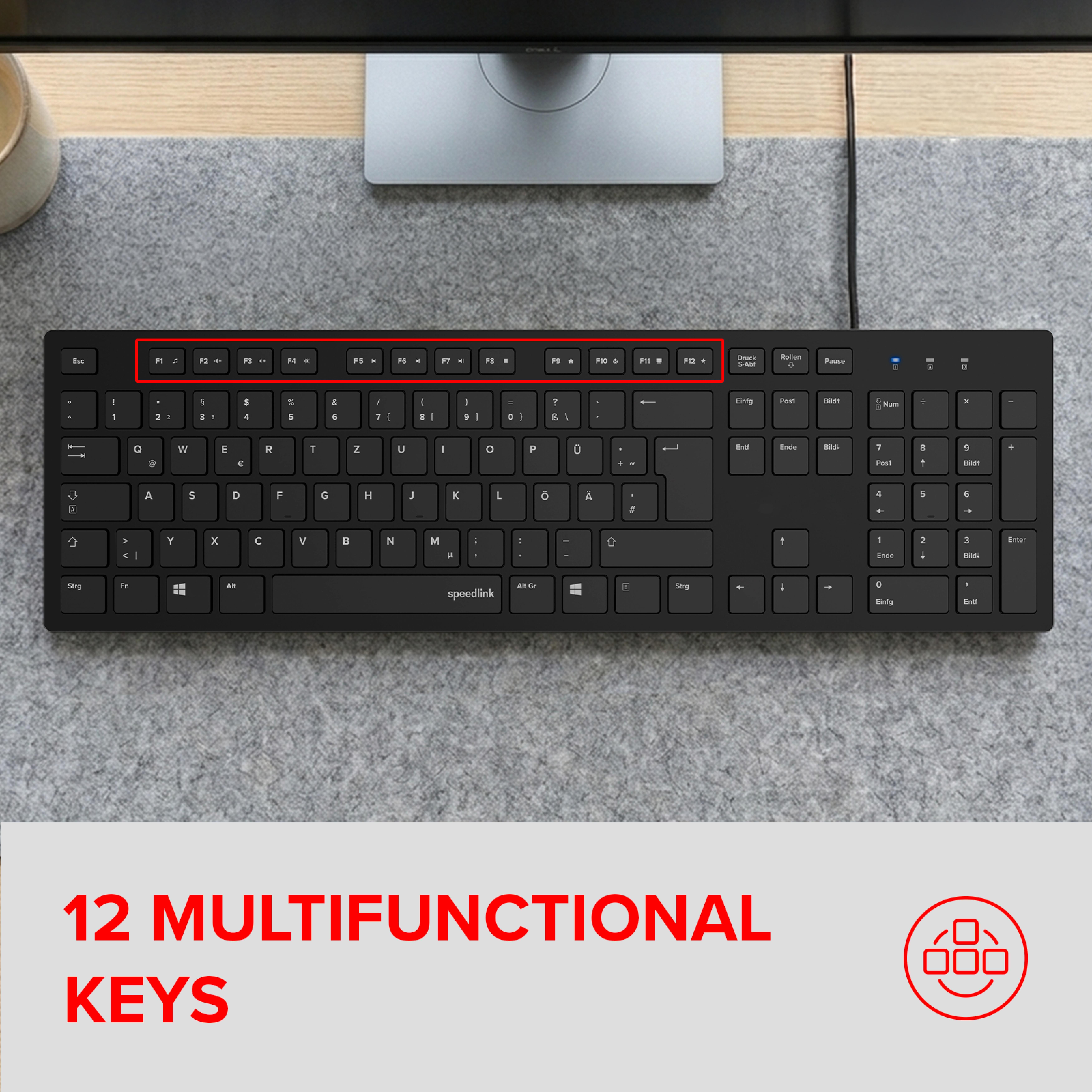 SPEEDLINK NIALA Keyboard, black - DE Layout