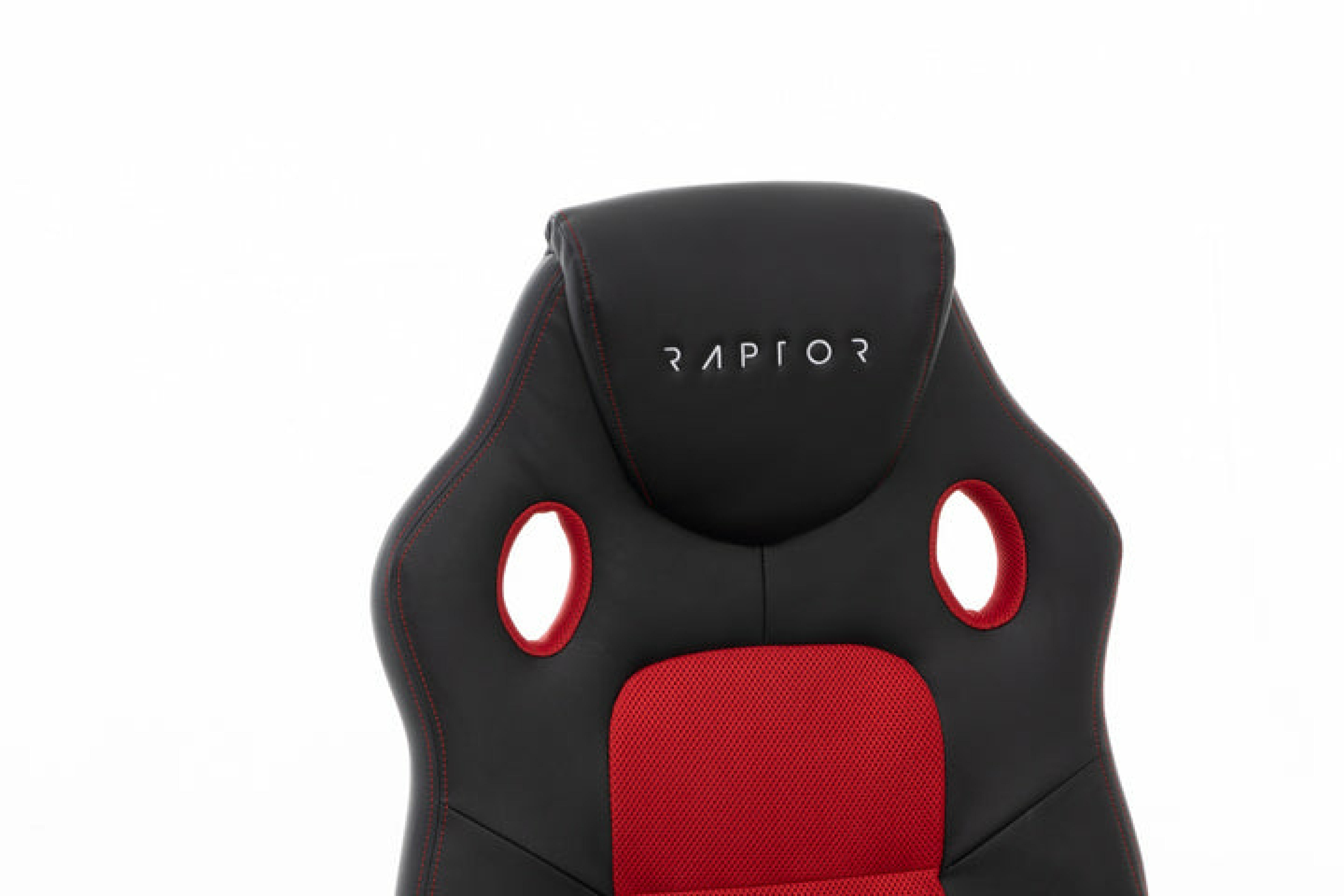 Raptor Gaming Stuhl GS-40 PU + Fabric schwarz/rot