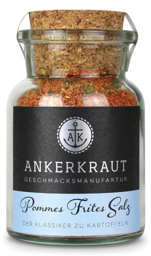 Glas mit Ankerkraut Pommes Frites Salz, ideal für Kartoffelgerichte, mit Korkverschluss