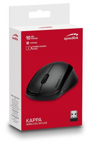 Verpackung der Speedlink Kappa Wireless Mouse mit schwarzer Mausabbildung und USB-Empfänger