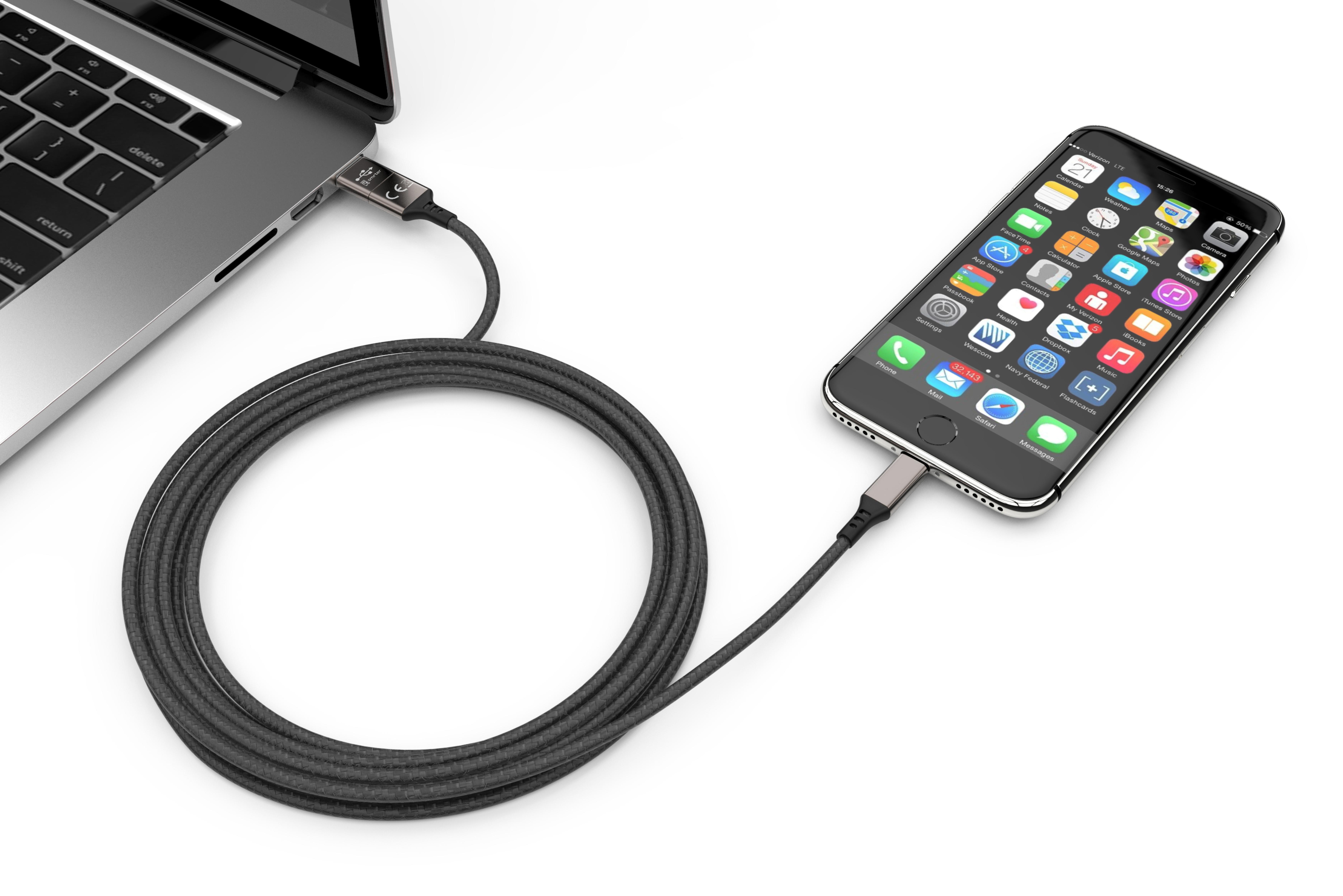 smrter SPEEDY Ladekabel, Typ Lightning, 100cm, black retail
