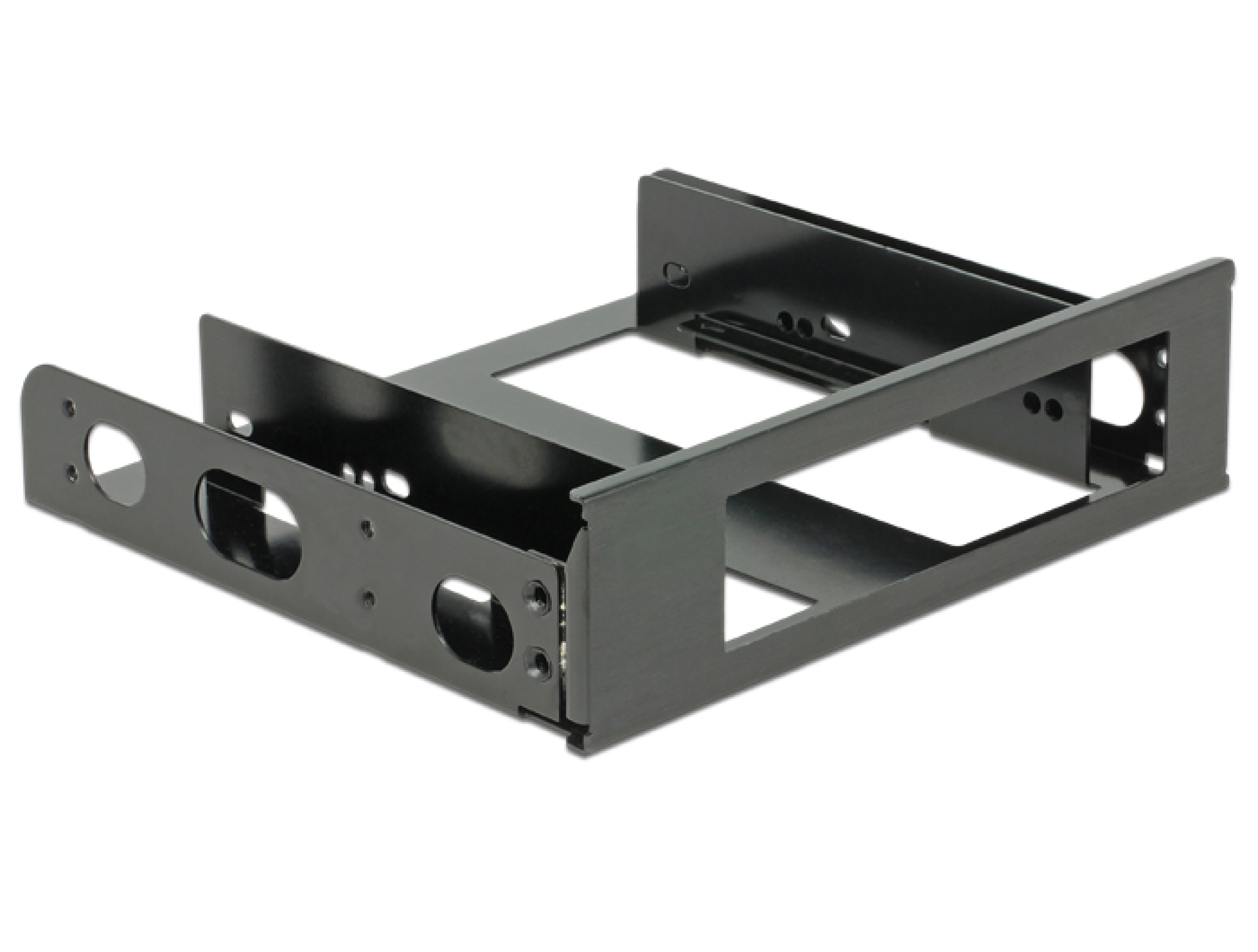 DELOCK Einbaurahmen 1x 3,5" fuer 5,25"Schachr Alu schwarz