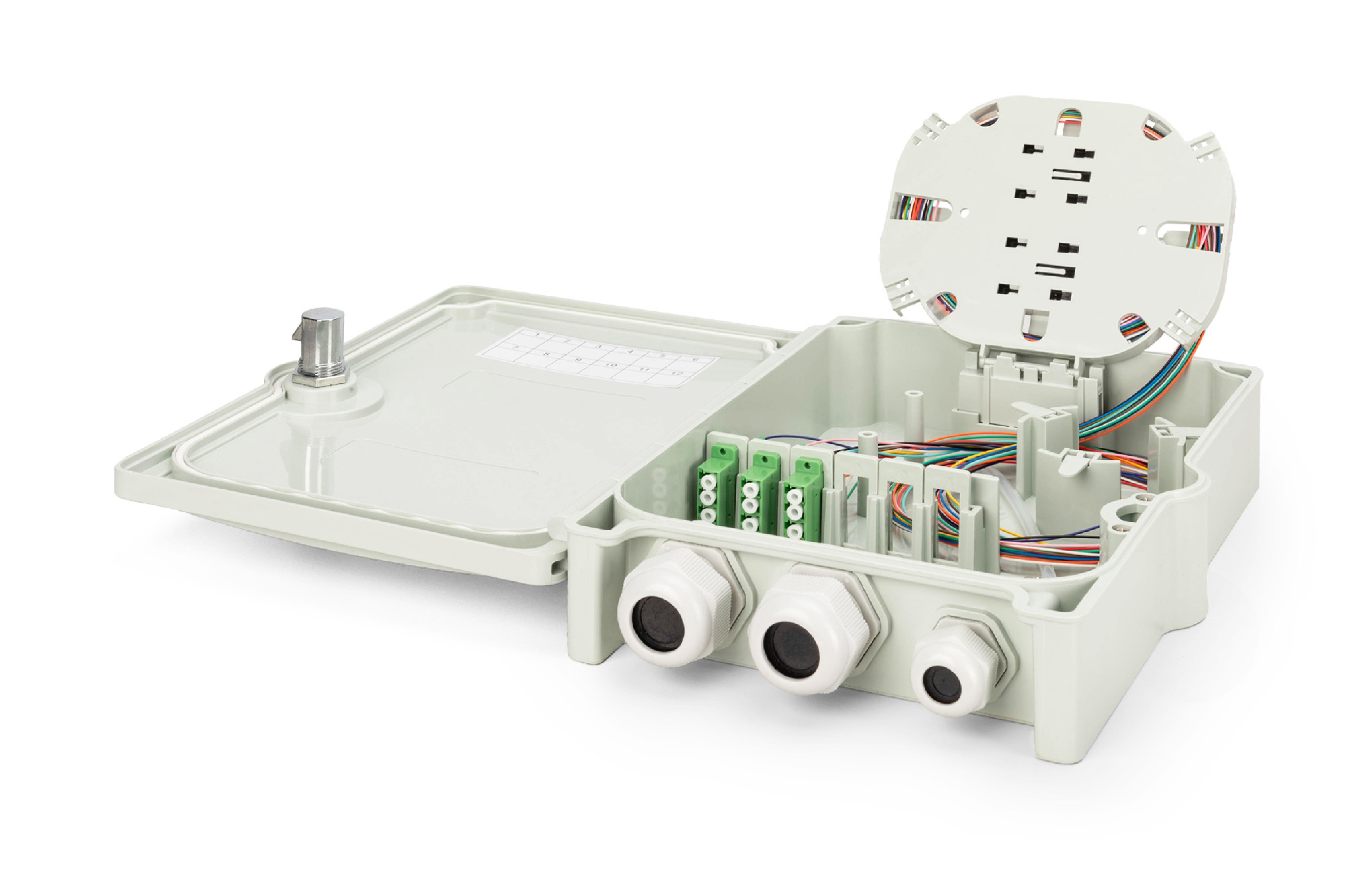 DIGITUS FTTH Box bestueckt OS2 12Fasern LC/APC