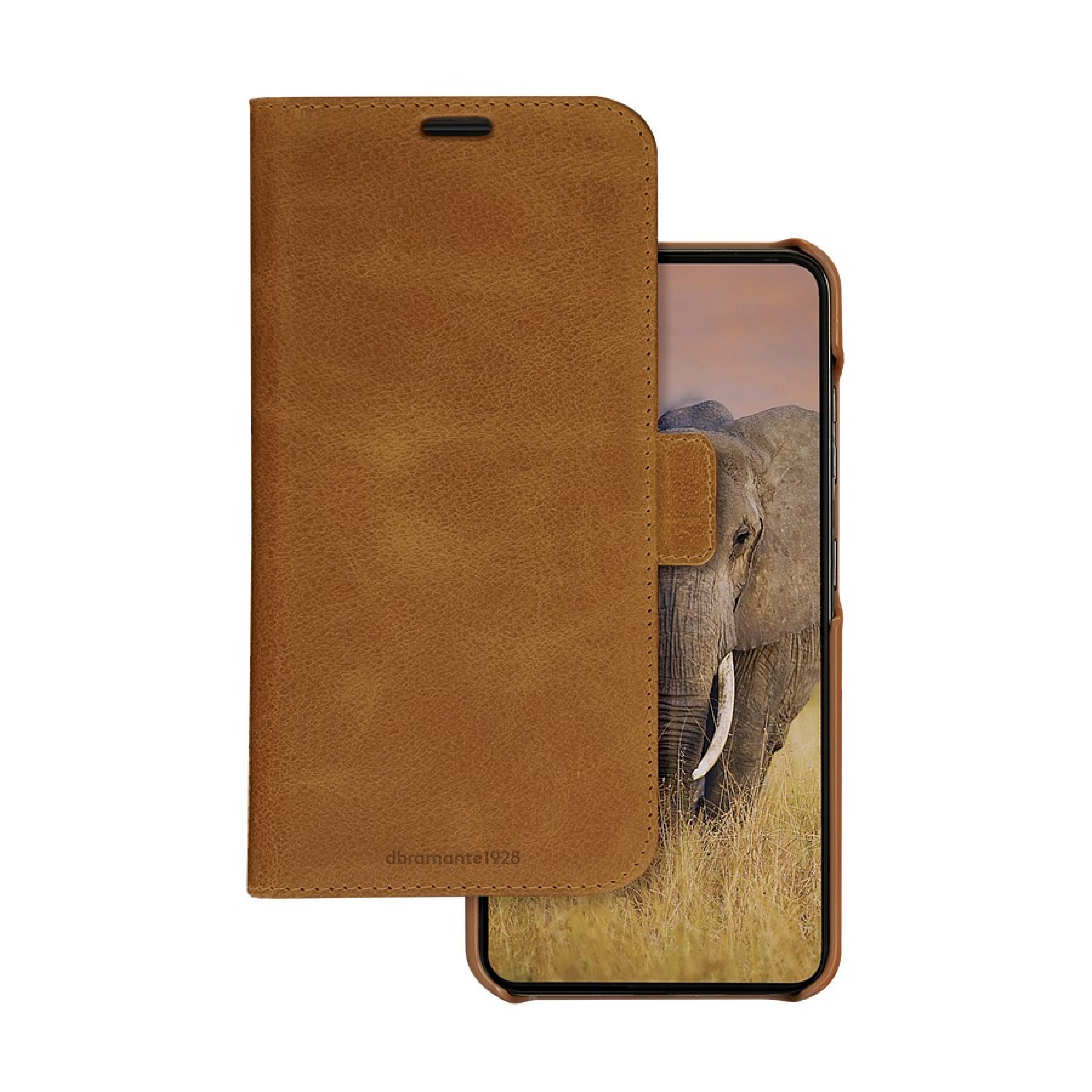 DBRAMANTE1928 Lynge - Galaxy S24 - Full-grain leather - Tan
