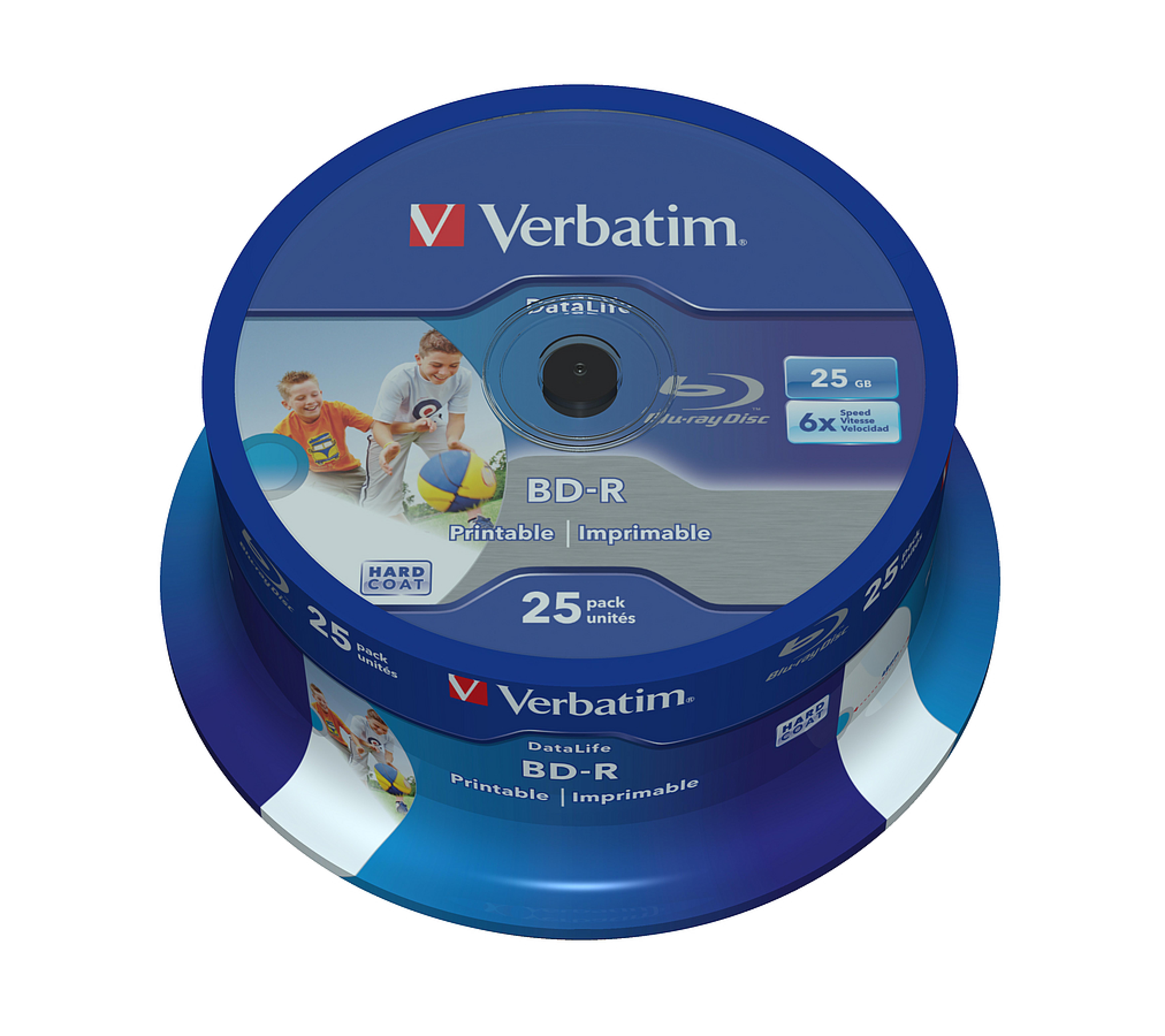 VERBATIM Blu-Ray BD-R SL Datalife HTL 25GB 6x 25er Spindel bedruckbar