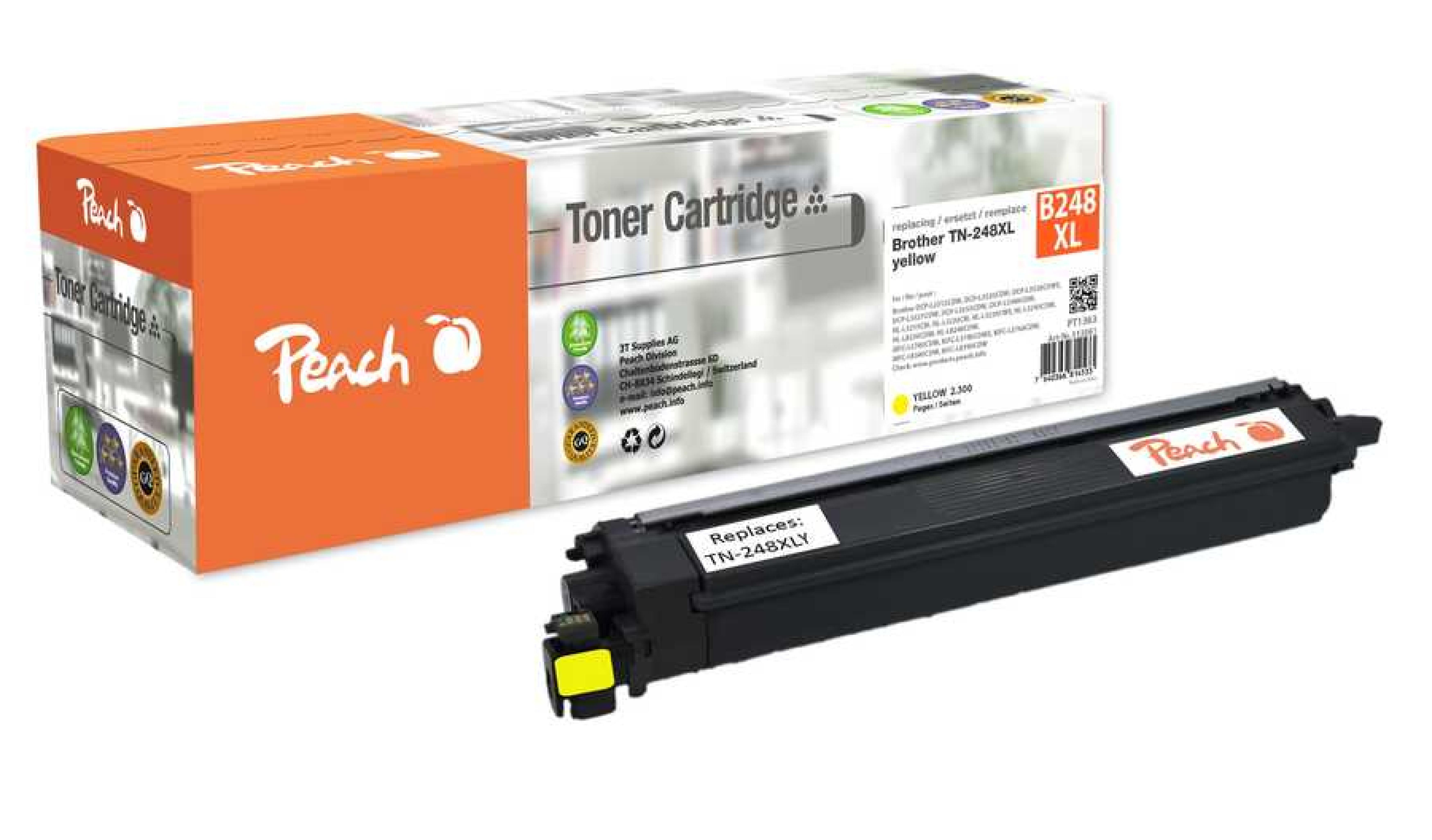 Peach Toner Brother TN-248XL (DCP-L3520) yellow 2300 Seiten remanufact