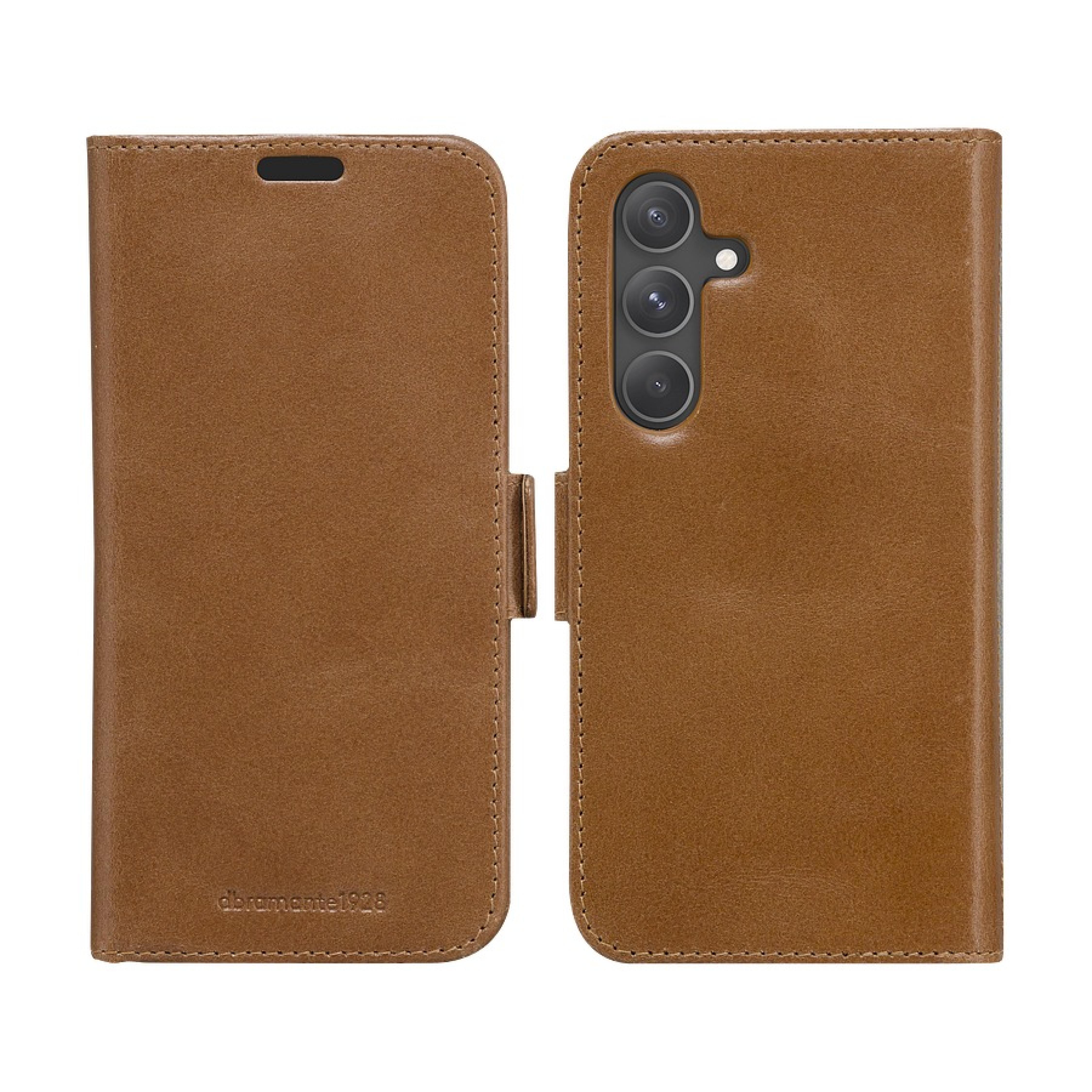 DBRAMANTE1928 Lynge - Galaxy S24 - Full-grain leather - Tan