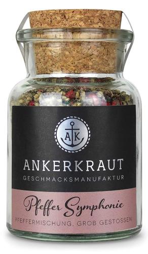 Glas mit Ankerkraut Pfeffer Symphonie, grob gestoßene Pfeffermischung