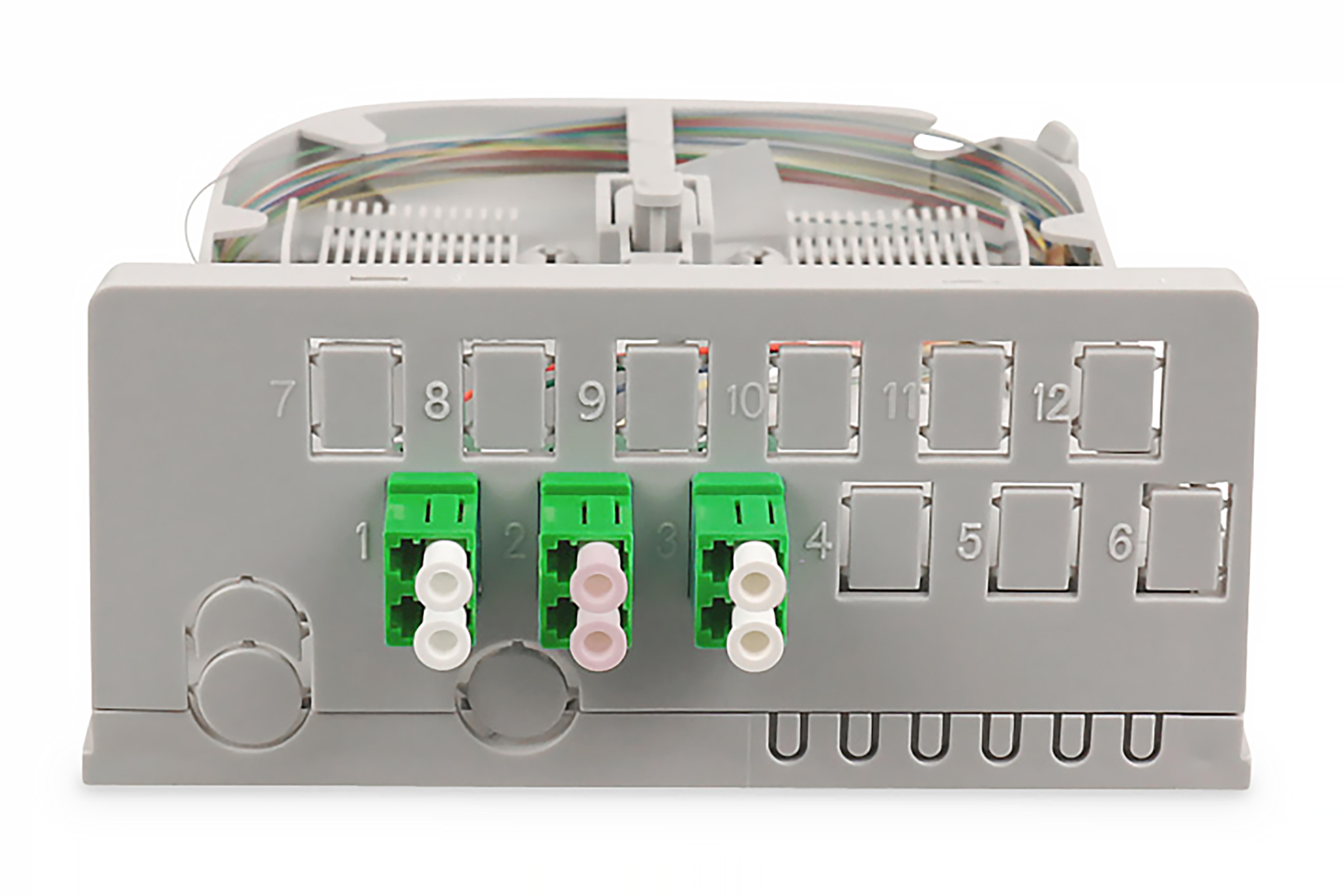 DIGITUS FTTH Hausuebergabepunkt, 3xLC/APC, Duplex
