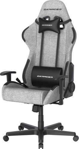 DXRACER Formula Gaming Chair Regular L, Wasserabweisender Stoff, grau schwarz