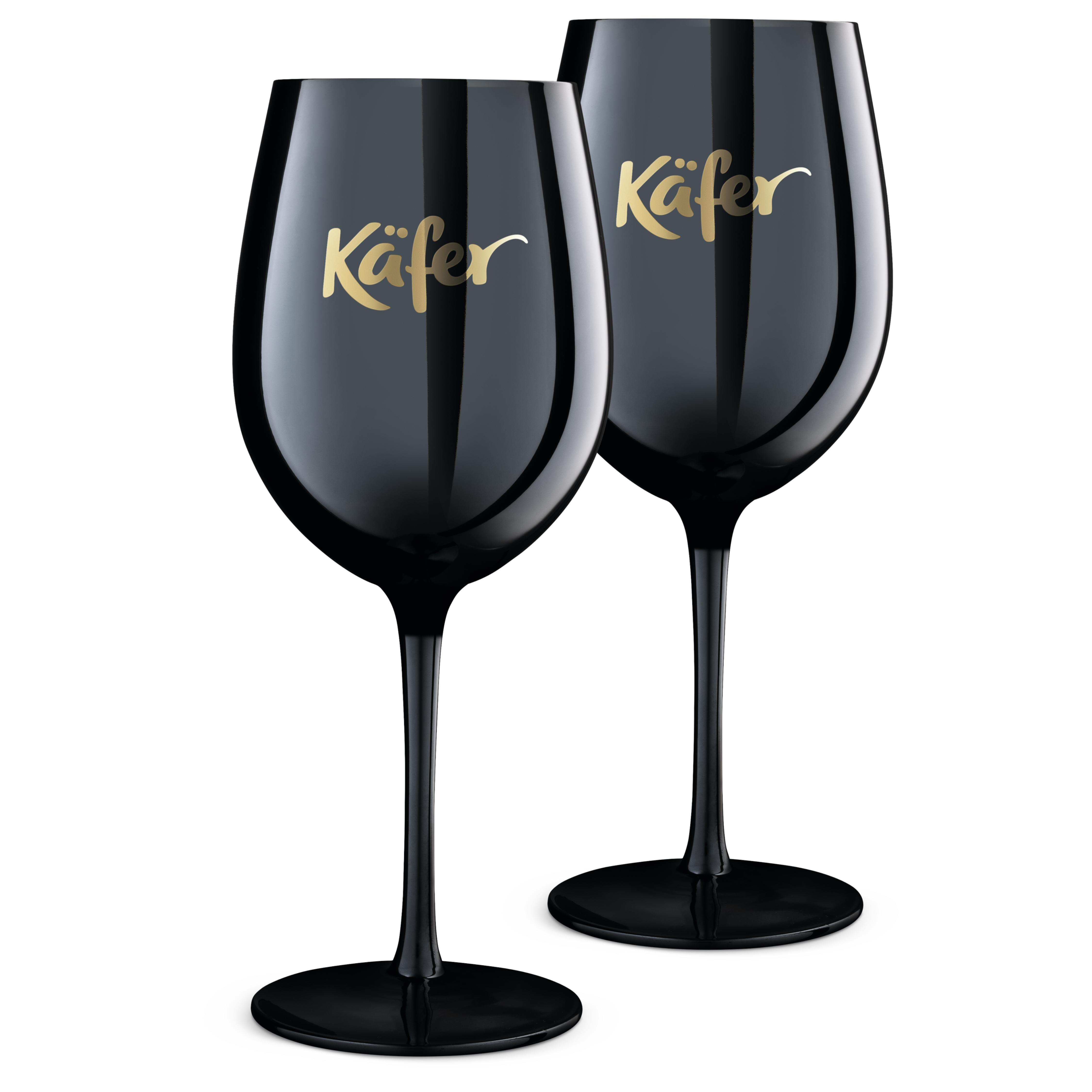 Käfer Cocktail Kelch Black 2er Set aus spiegelndem Glas