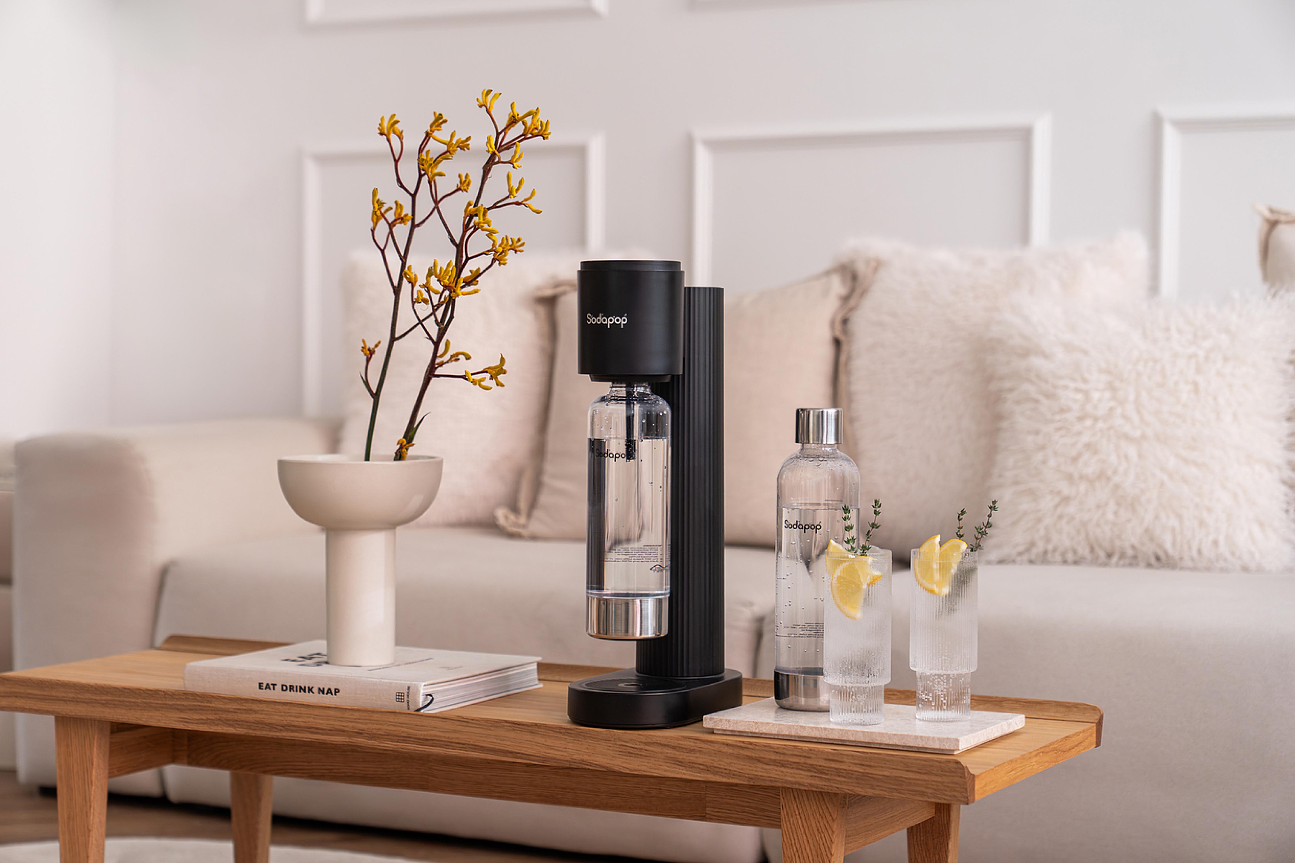 SODAPOP Wassersprudler Cooper Pro, schwarz, 1x 850ml PET-Flasche