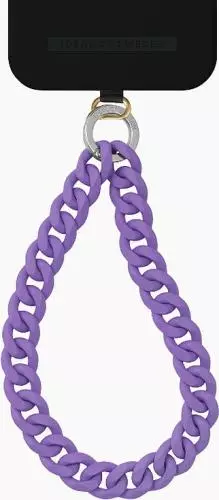 Stylische lila Handykette aus robustem Material mit schwarz-goldener Befestigung von Ideal of Sweden