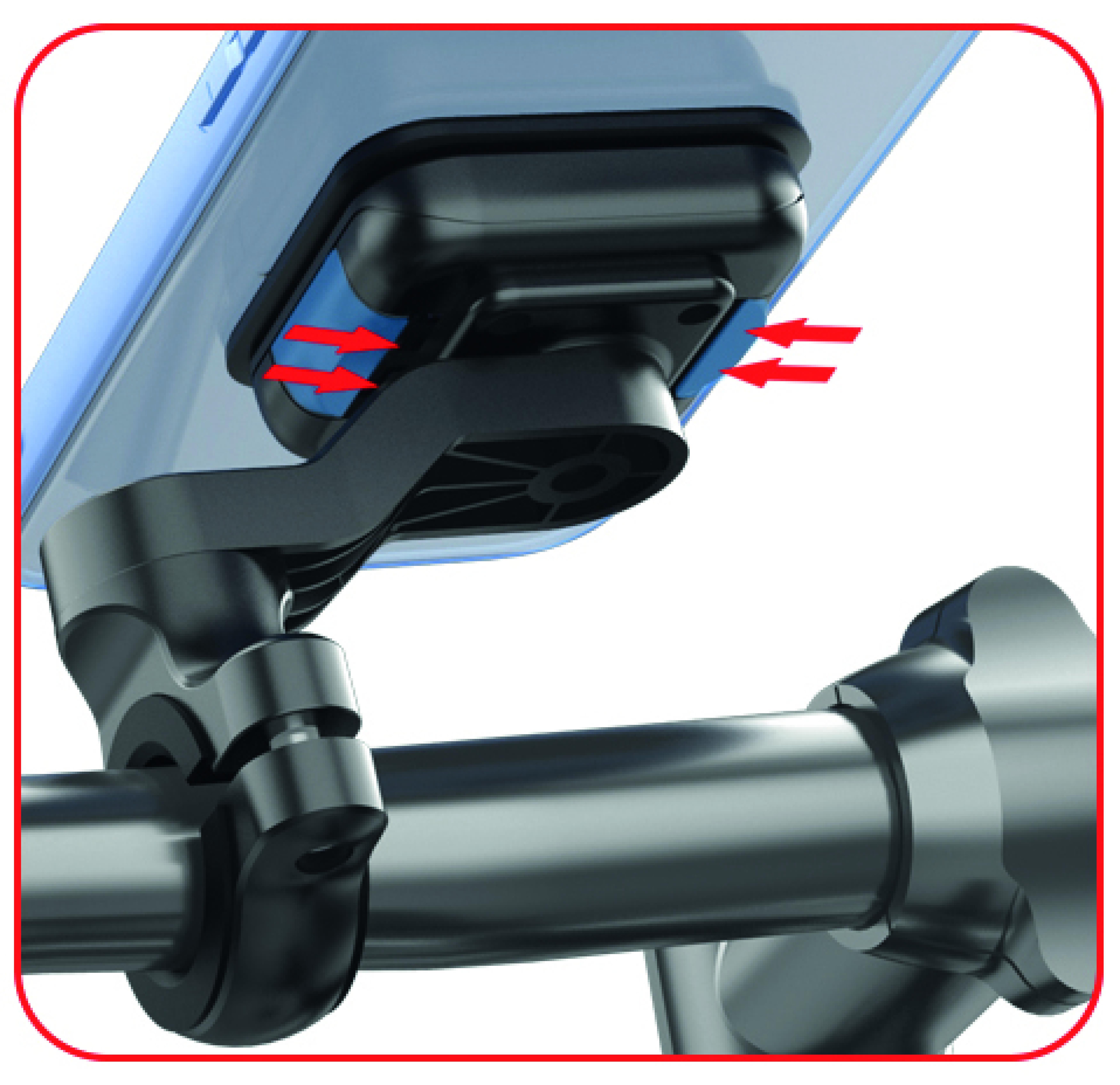 2GO Fahrrad Handyhalterung Ultra BikeLock fuer 18-30mm