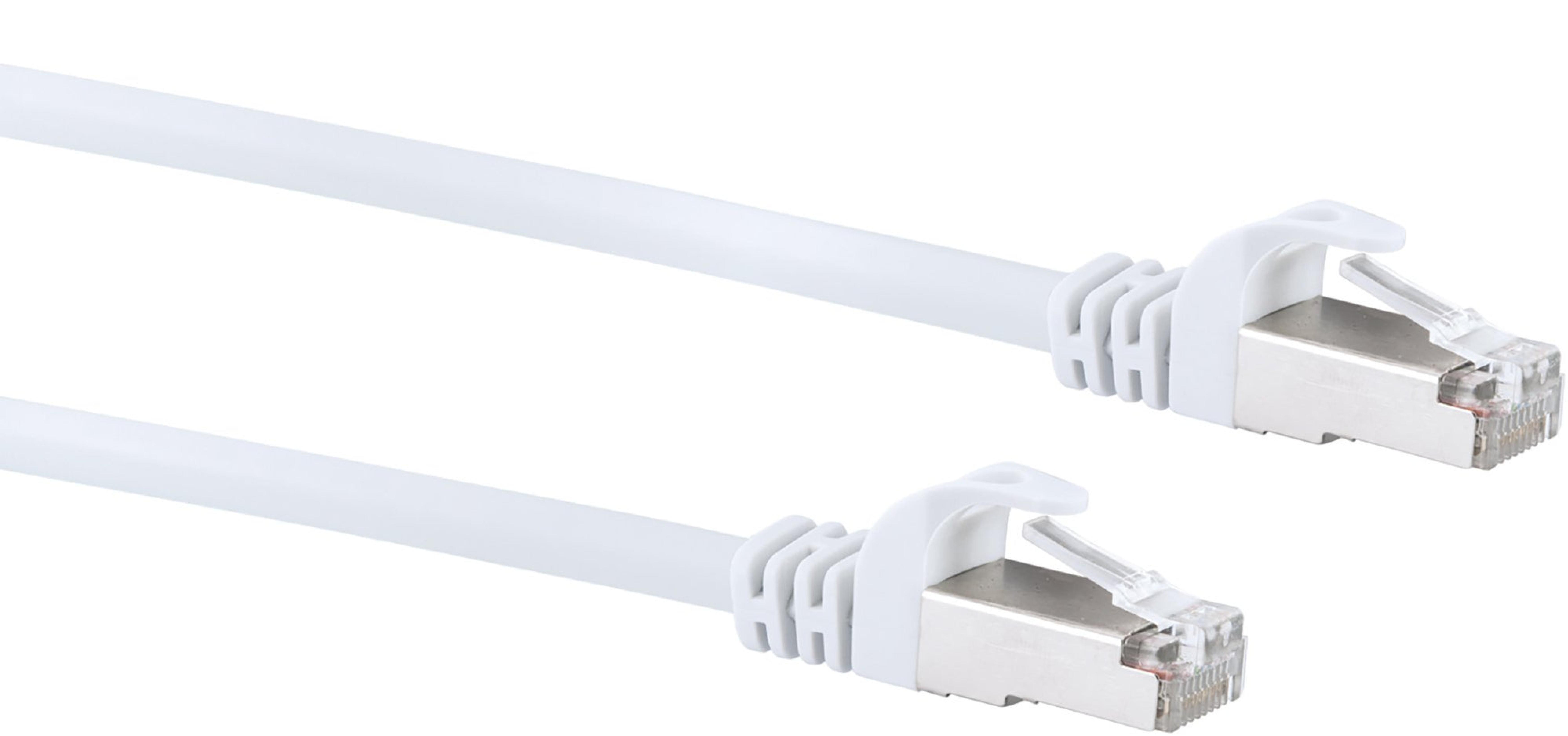Schwaiger CAT 6 Netzwerkkabel SF/UTP Ste/Ste 30m Weiss