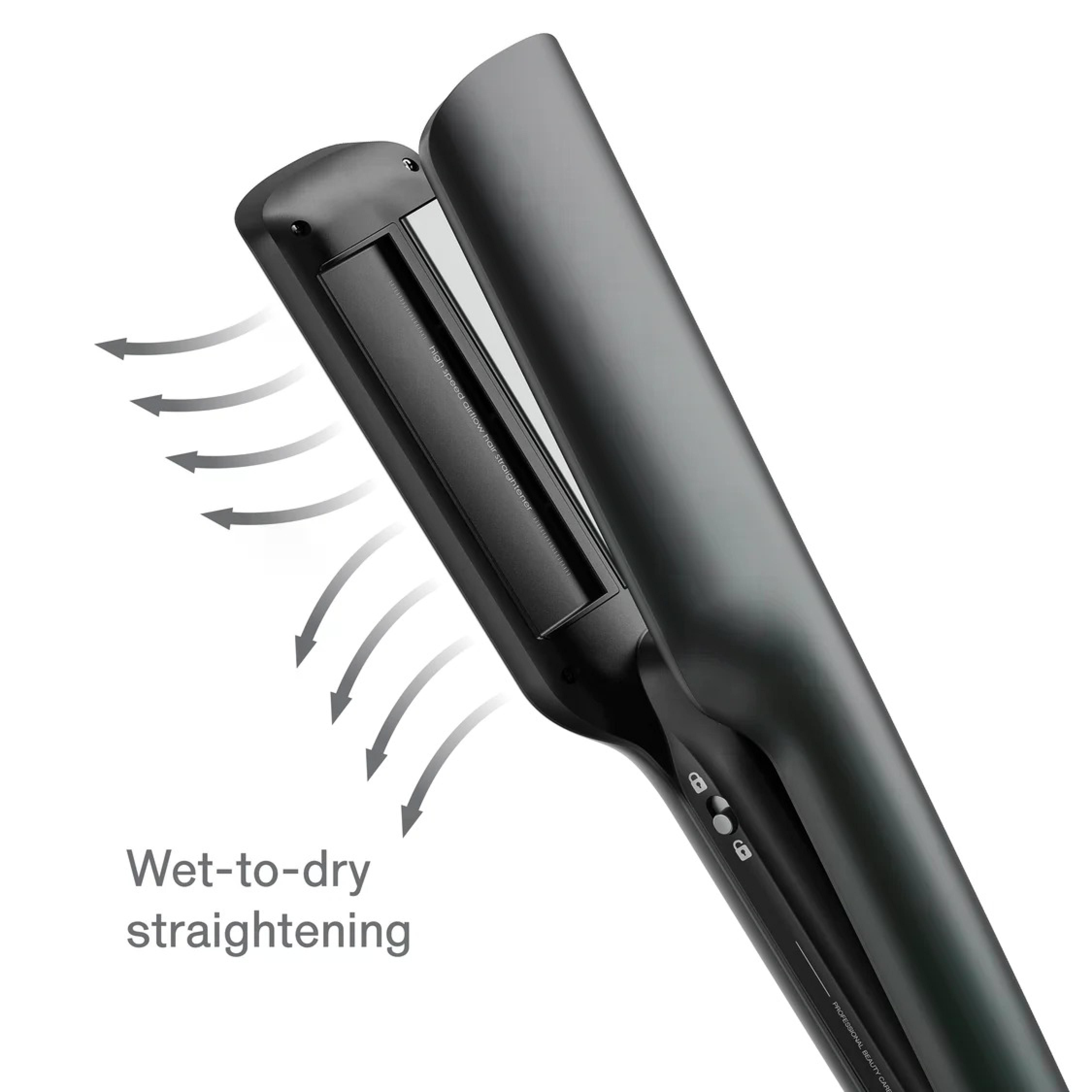 EC BY WILFA 3 in 1 Glätteisen-Haartrockner Föhn-Haarstyler FLOW STREAM HST3G-A800, 1000W, 14 Temperaturstufen bis 230 Grad, anthrazit